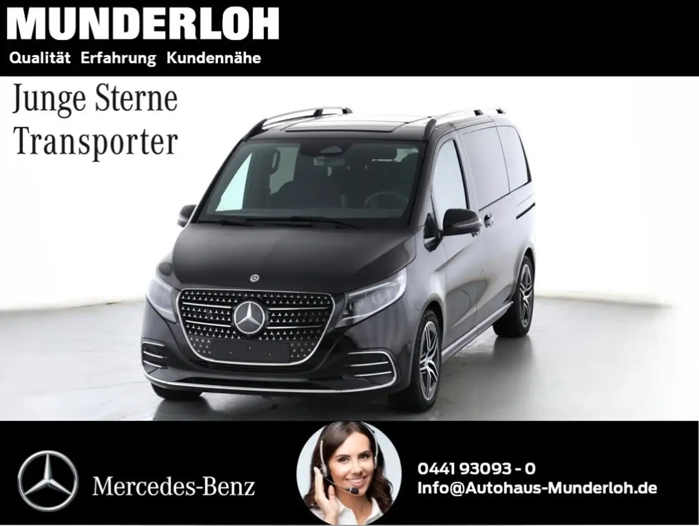Mercedes-Benz V 220 d STYLE Kompakt AMG Line AHK+AUTOMATIK Noir - 2