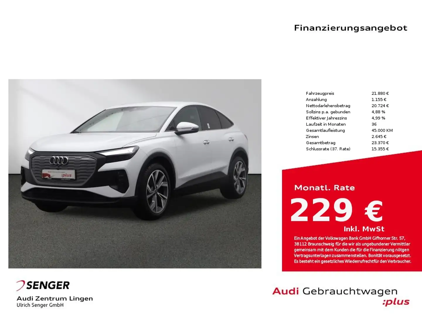 Audi Q4 e-tron Sportback 35 MMI Standklima CarPlay Wit - 1