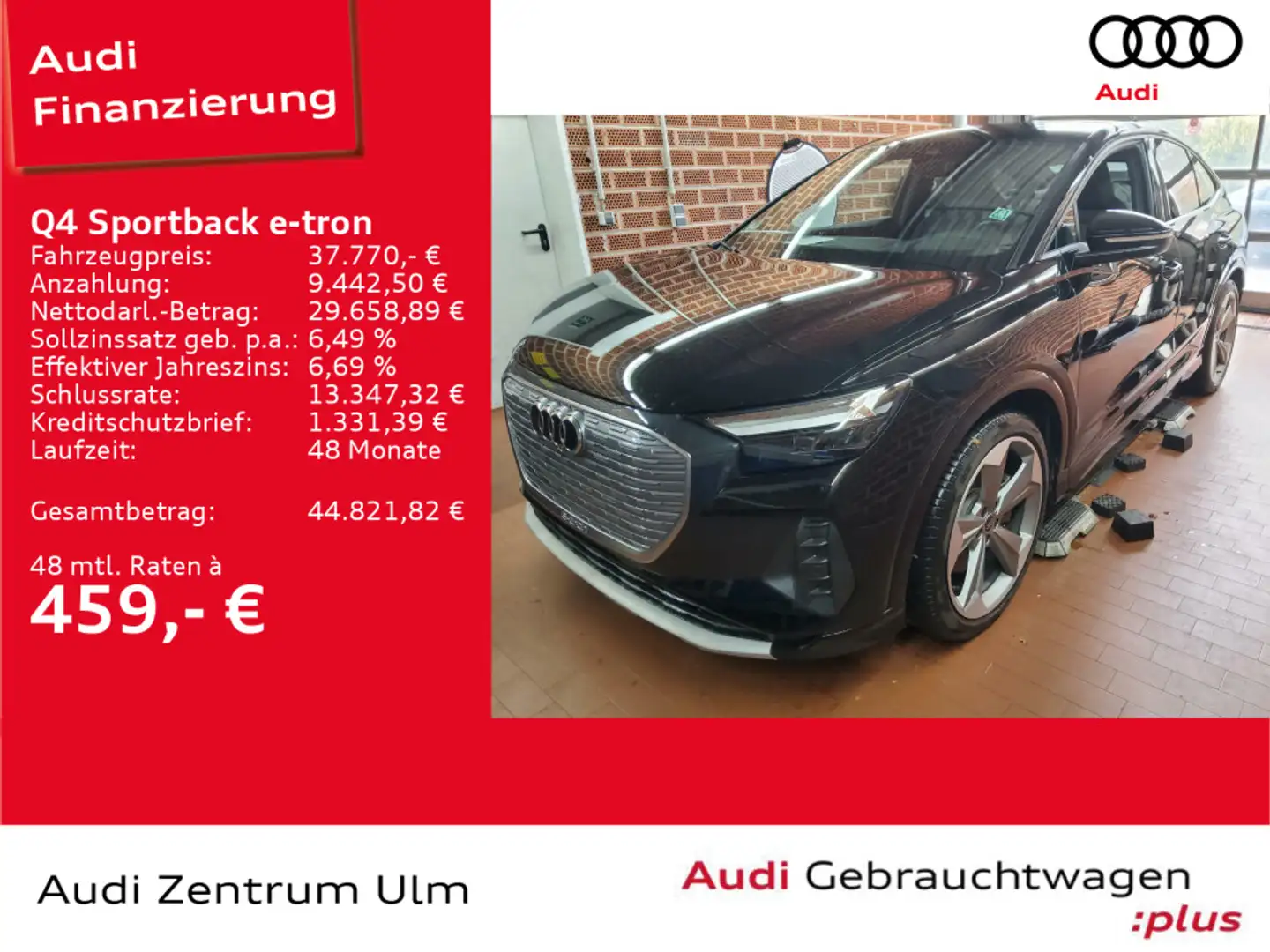 Audi Q4 e-tron 50 quattro AHK HuD LED NAV Schwarz - 1