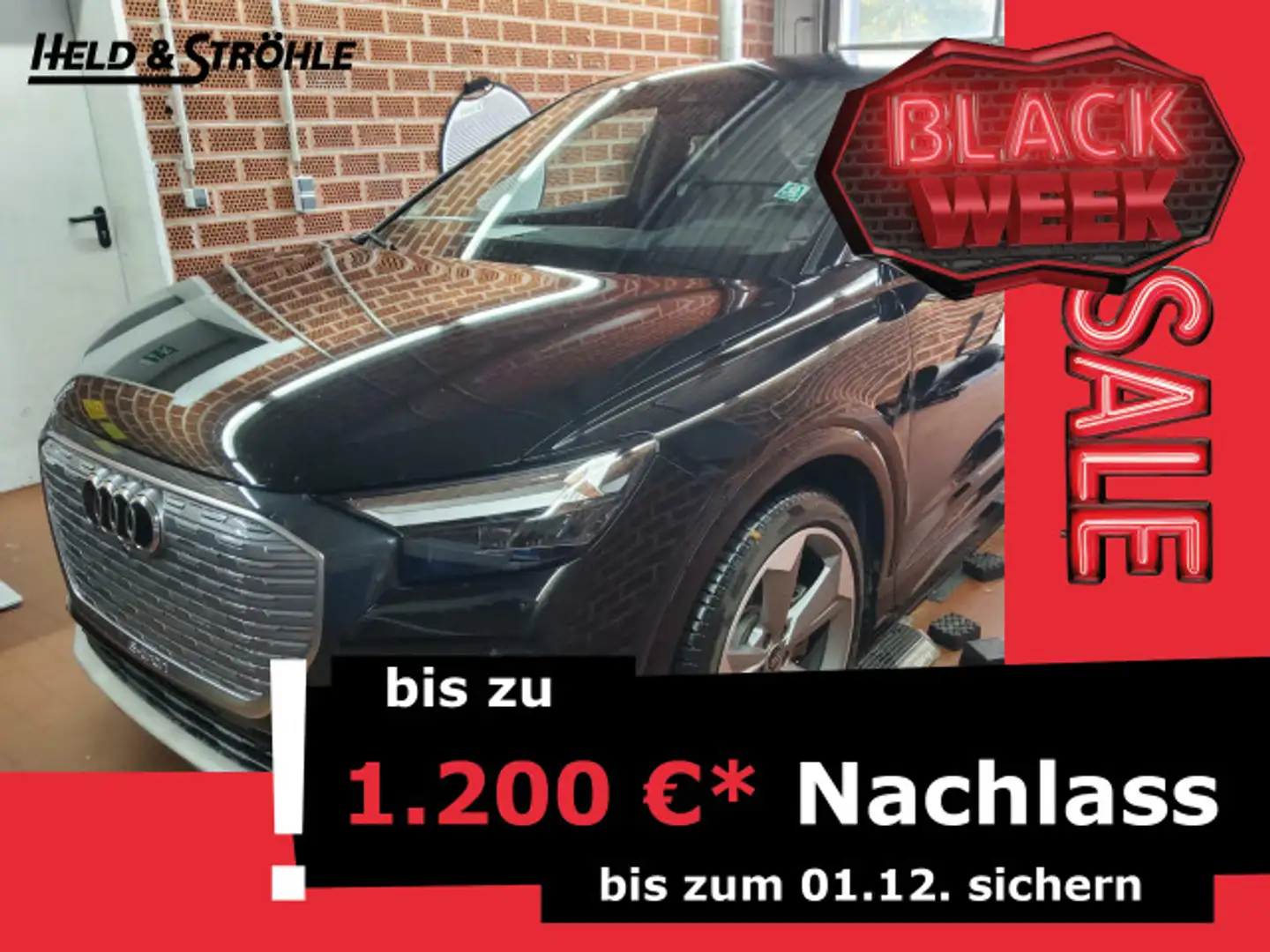 Audi Q4 e-tron 50 quattro AHK HuD LED NAV Zwart - 1