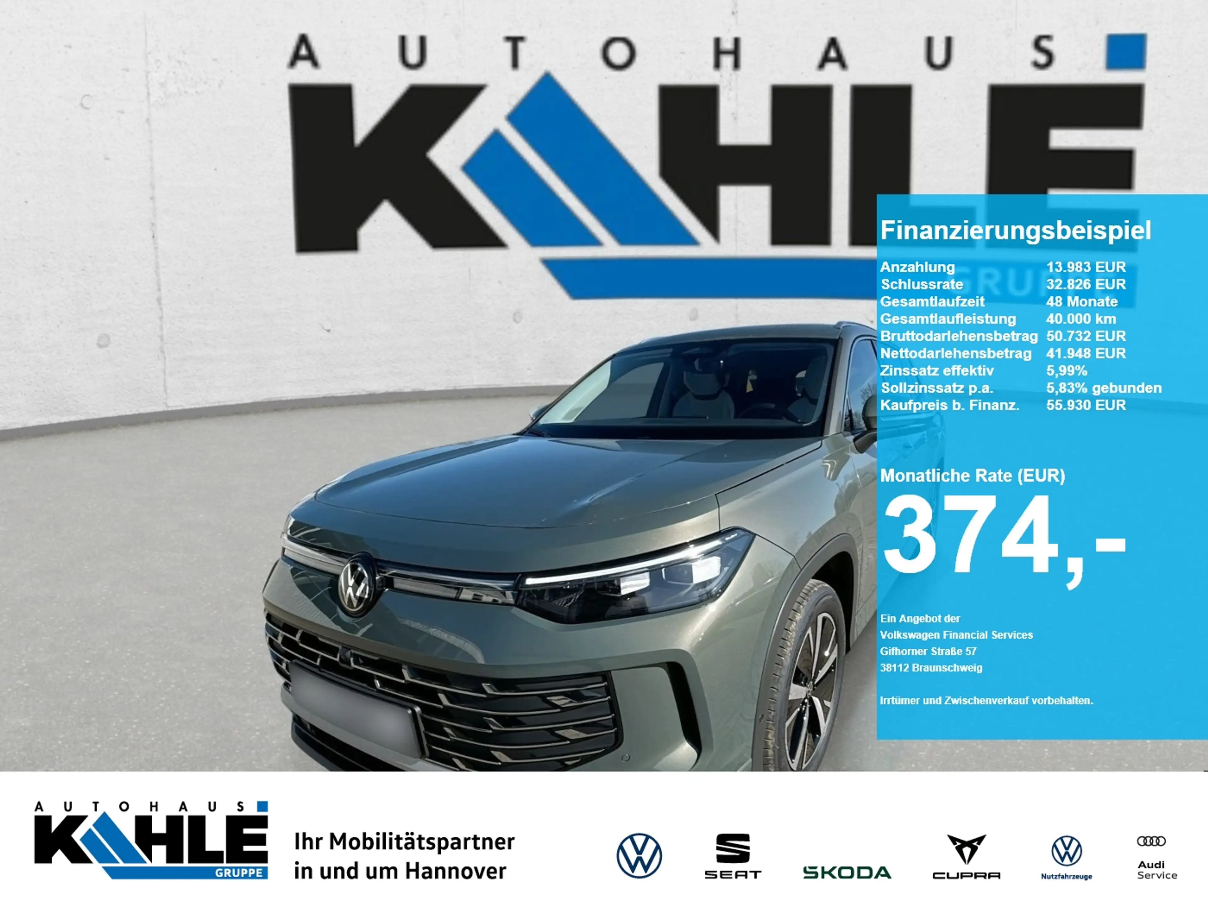 Volkswagen Tayron 2.0 TDI DSG Elegance AHK LM-Catania Winterräder IQ