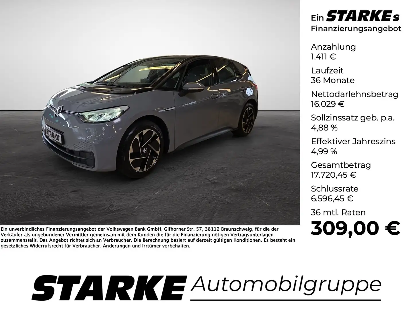 Volkswagen ID.3 Pure Performance Grijs - 1