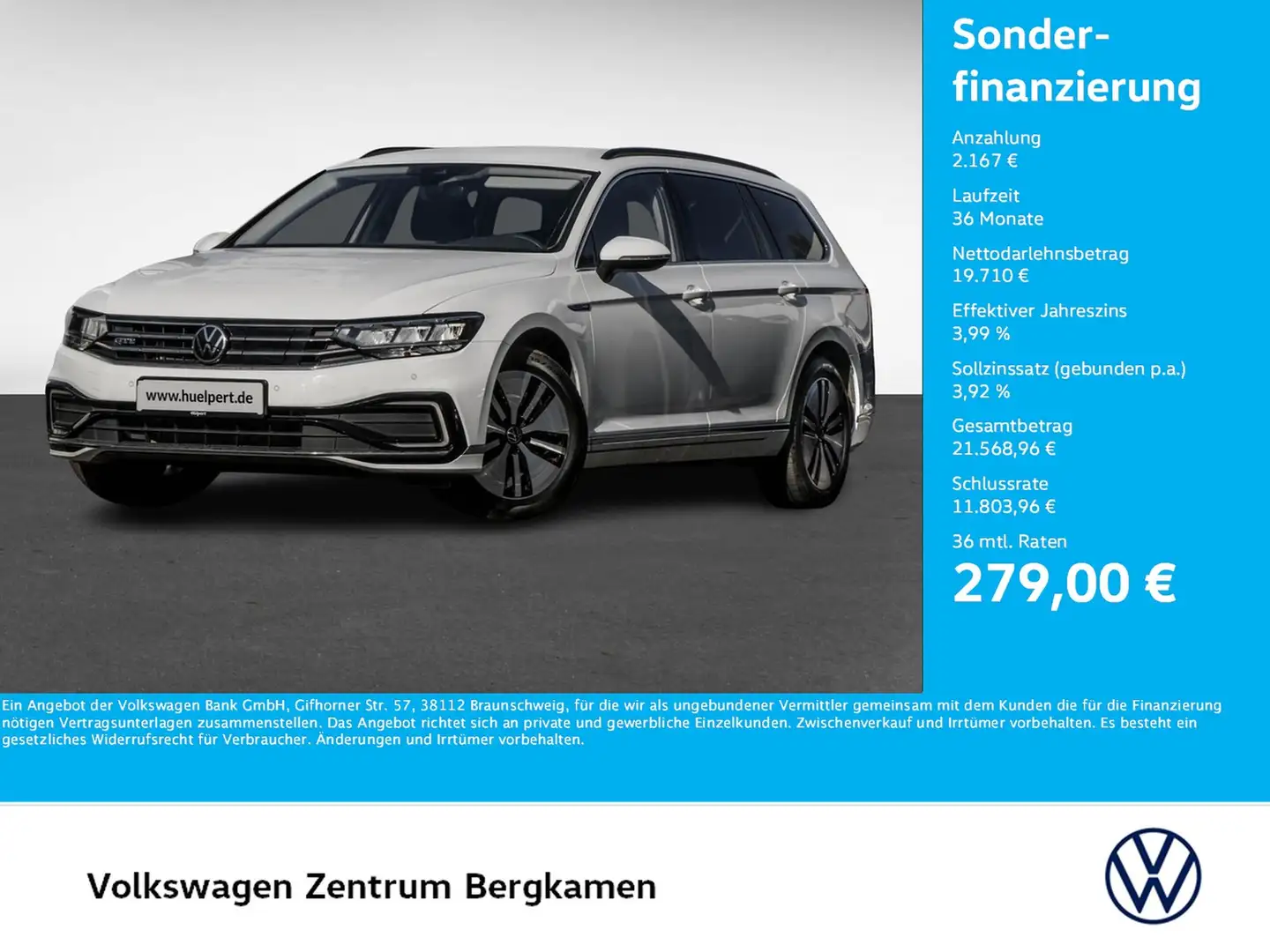 Volkswagen Passat Variant 1.4 HYBRID GTE CAM ACC LM17 NAVI Blanc - 1