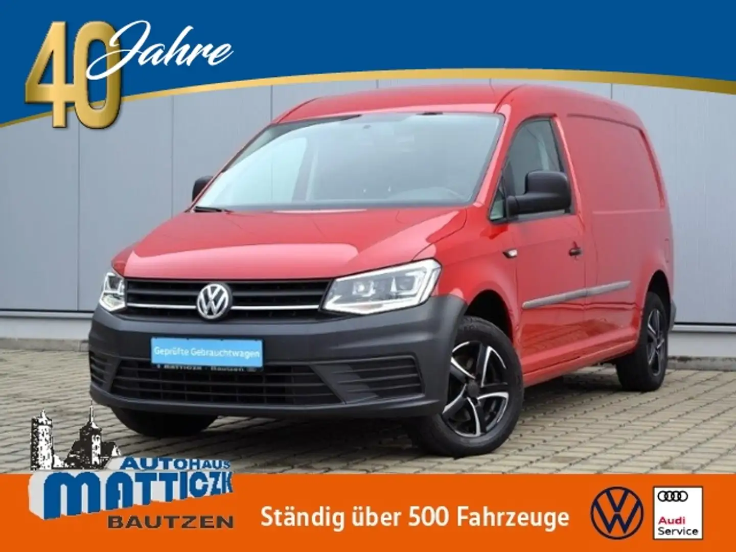 Volkswagen Caddy Commerce 2.0 TDI Kasten EcoProfi AHK/STAND-HZ/XEN Rot - 1