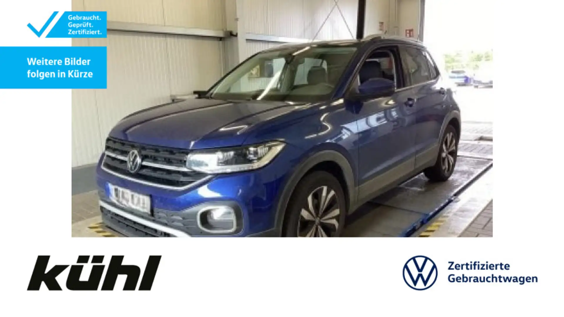Volkswagen T-Cross 1.0 TSI Style LED/ACC/Kamera/App/Navi Blau - 1