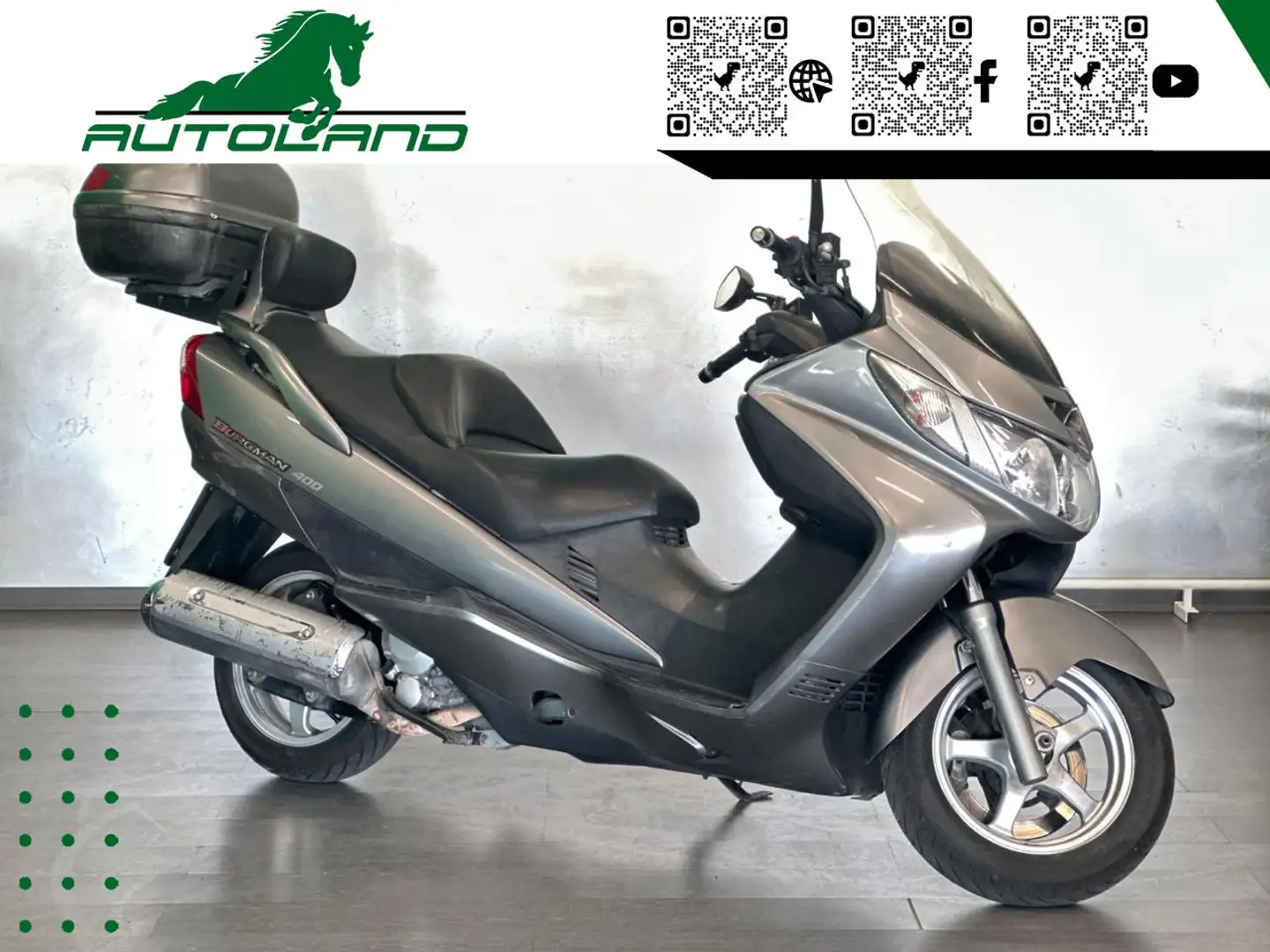 Suzuki Burgman 400 Tagliandato*GommeNUOVE*FreniNUOVI Gris - 2