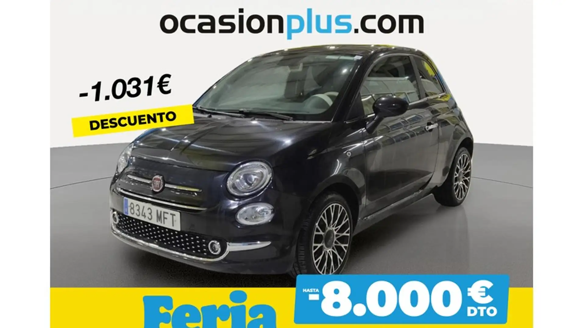 Fiat 500 1.0 Hybrid Dolcevita 52kW Zwart - 1
