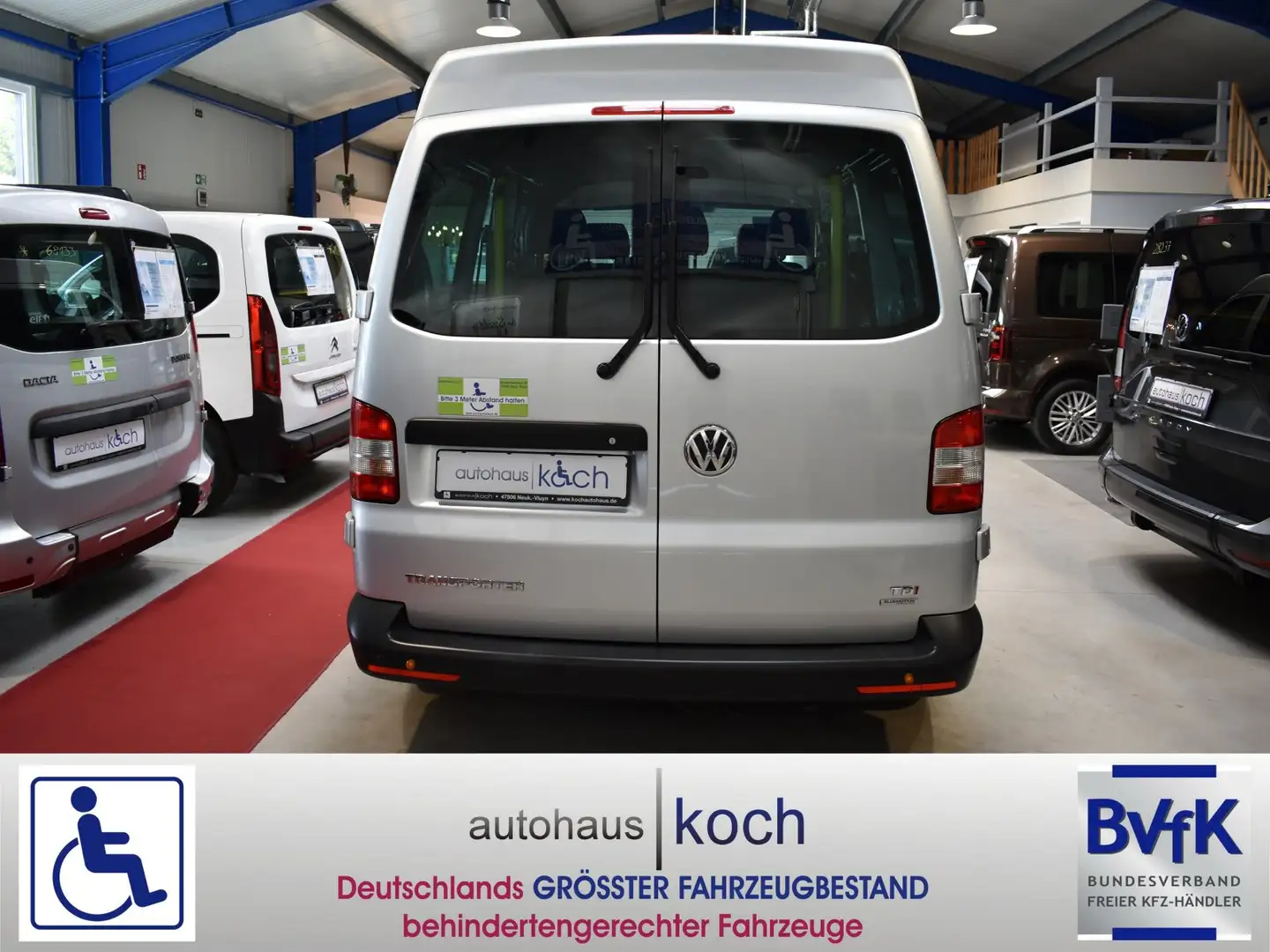 Volkswagen T5 Transporter Transporter Hochdach DSG Linearlift behindertenger Silber - 2