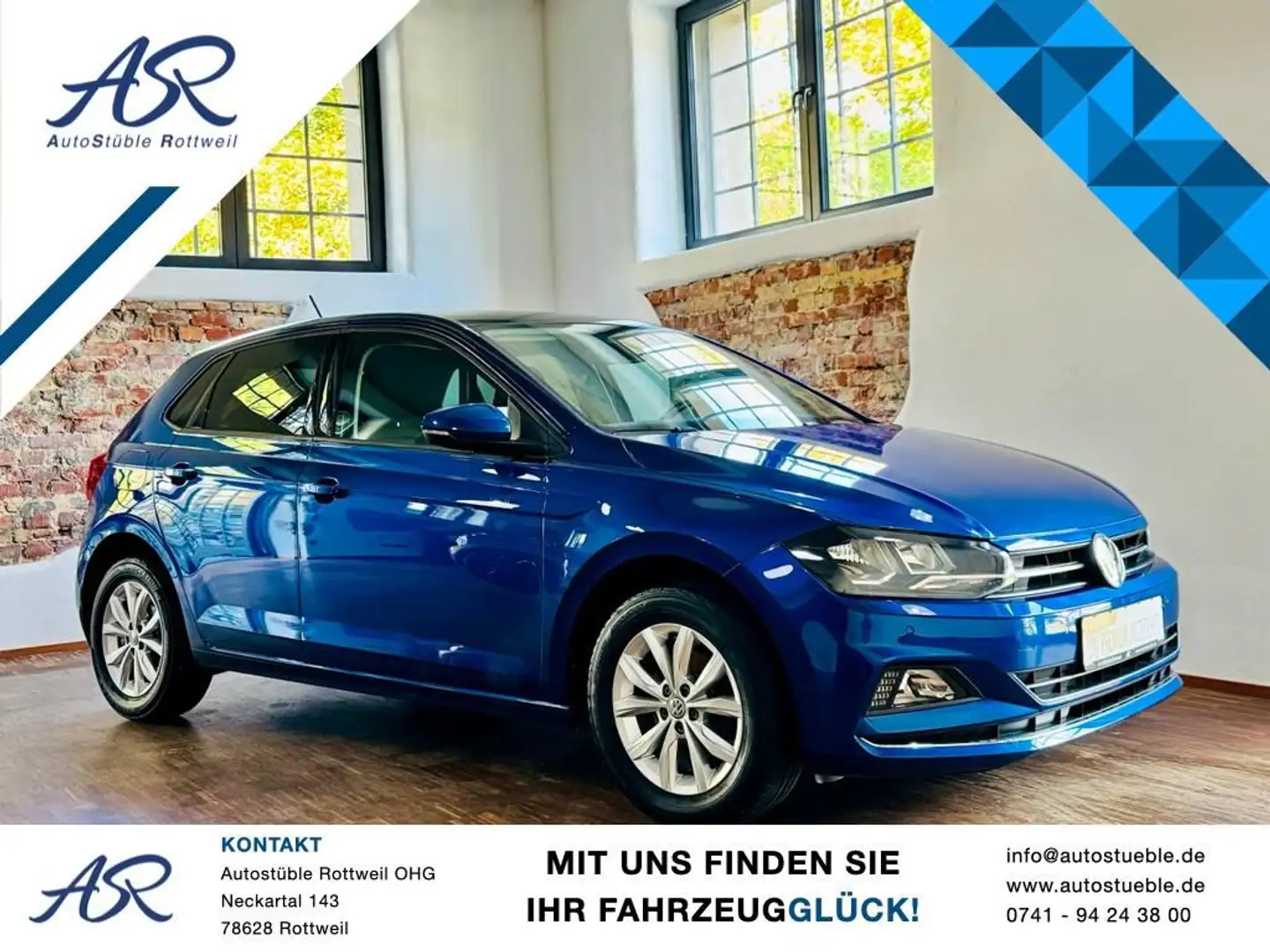Volkswagen Polo 1.0 TSI Highline DSG PANORAMA KLIMA PDC Blau - 1