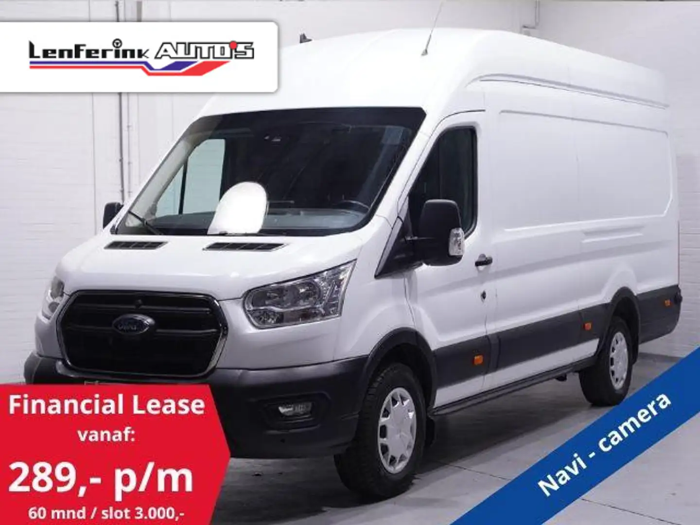 Ford Transit 2.0 TDCi 130 pk L4H3 Trend Navi, Camera Airco, Cru Wit - 1