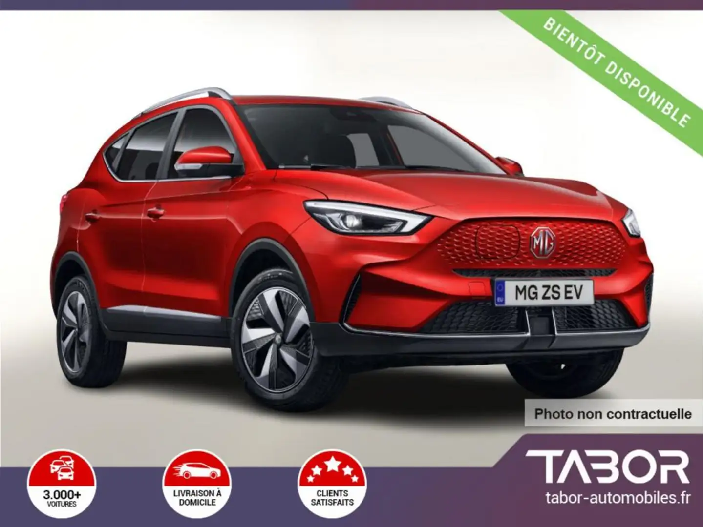 MG ZS EV 51kWh Luxury Pano LED ACC cam360 KeyL Rouge - 1