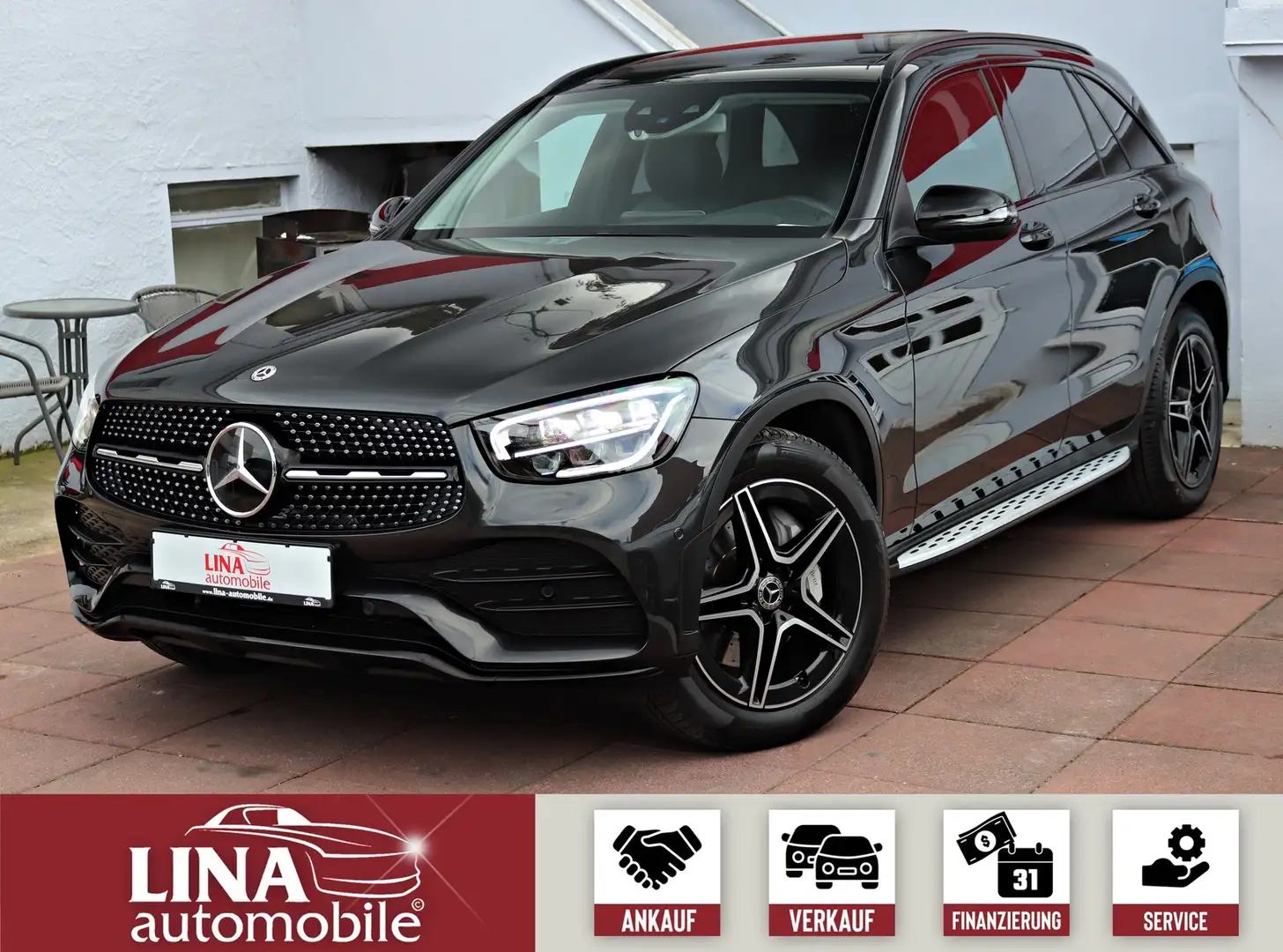 Mercedes-Benz GLC 300 4M AMG 2.Hd*StandHz*PANO*HUD*ACC*AHK*Kam Grijs - 1