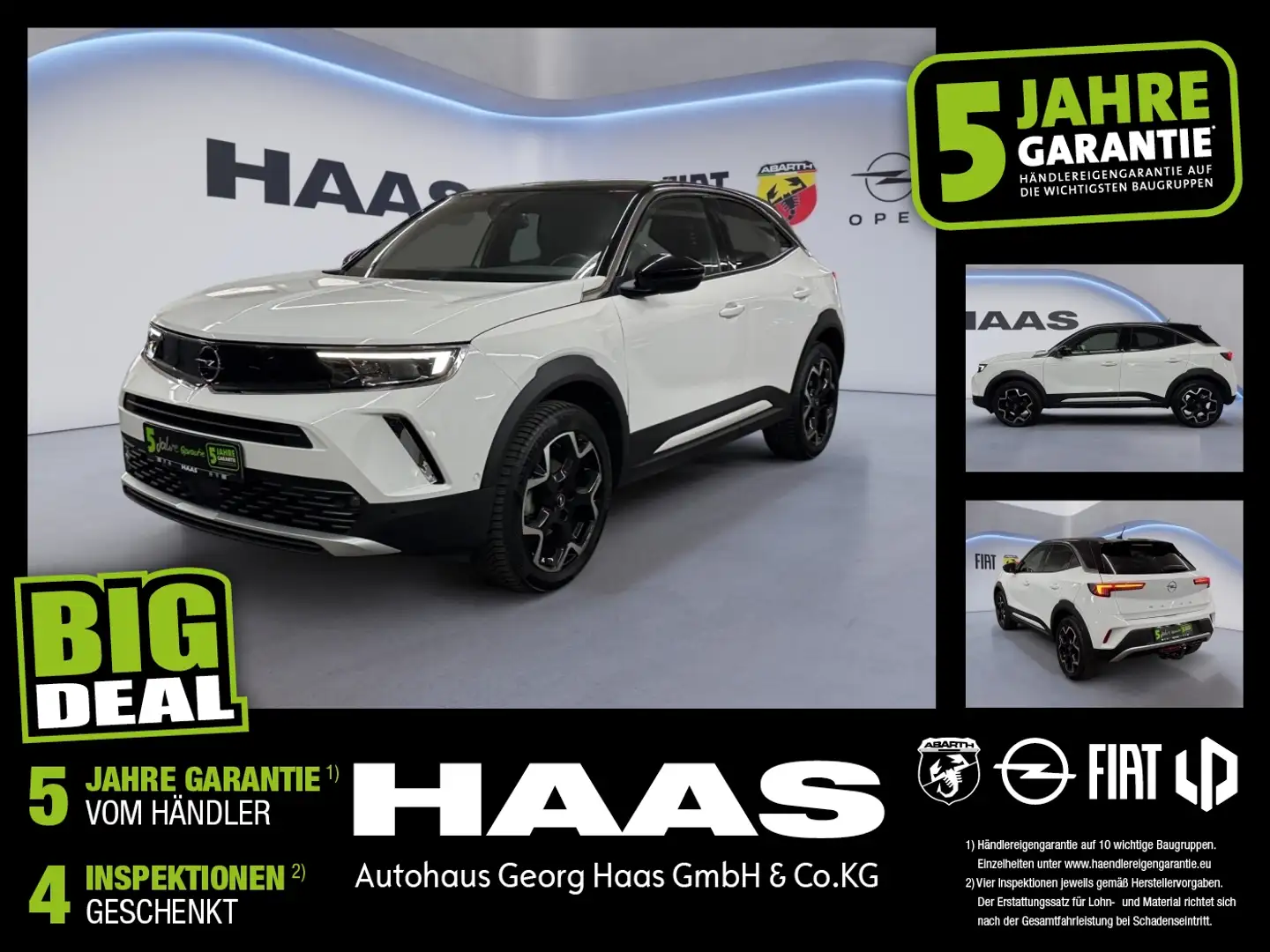 Opel Mokka 1.2 Turbo Ultimate Klimaautomatik, Navi. Blanc - 1