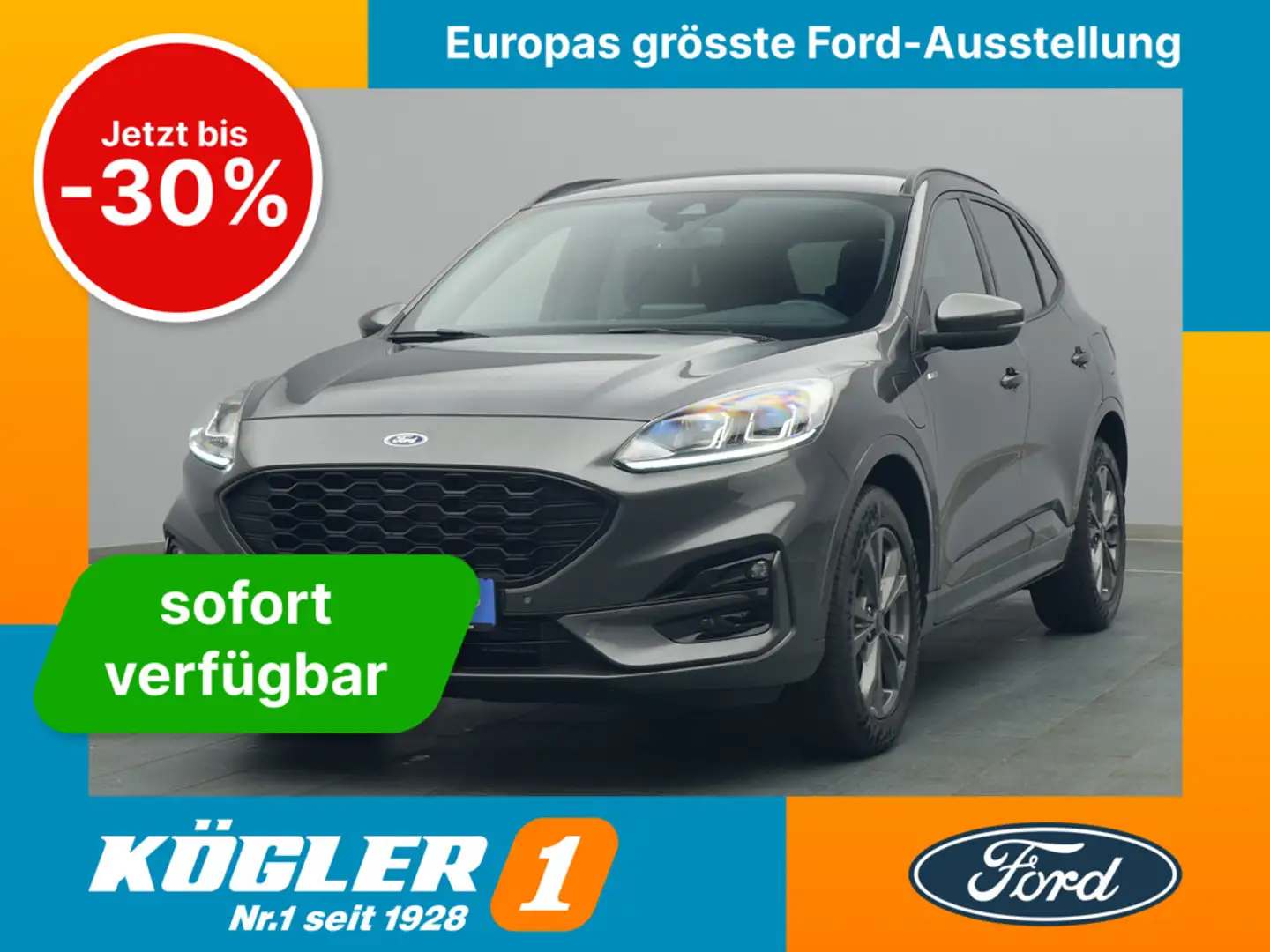 Ford Kuga ST-Line 225PS PHEV/Winter-Paket/Navi/PDC Gris - 1