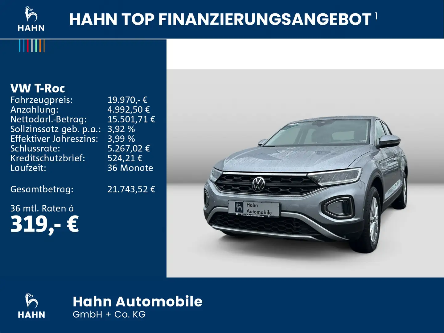 Volkswagen T-Roc 1.0TSI LED APP Virtual Parklenk Sitzh DAB Zilver - 2
