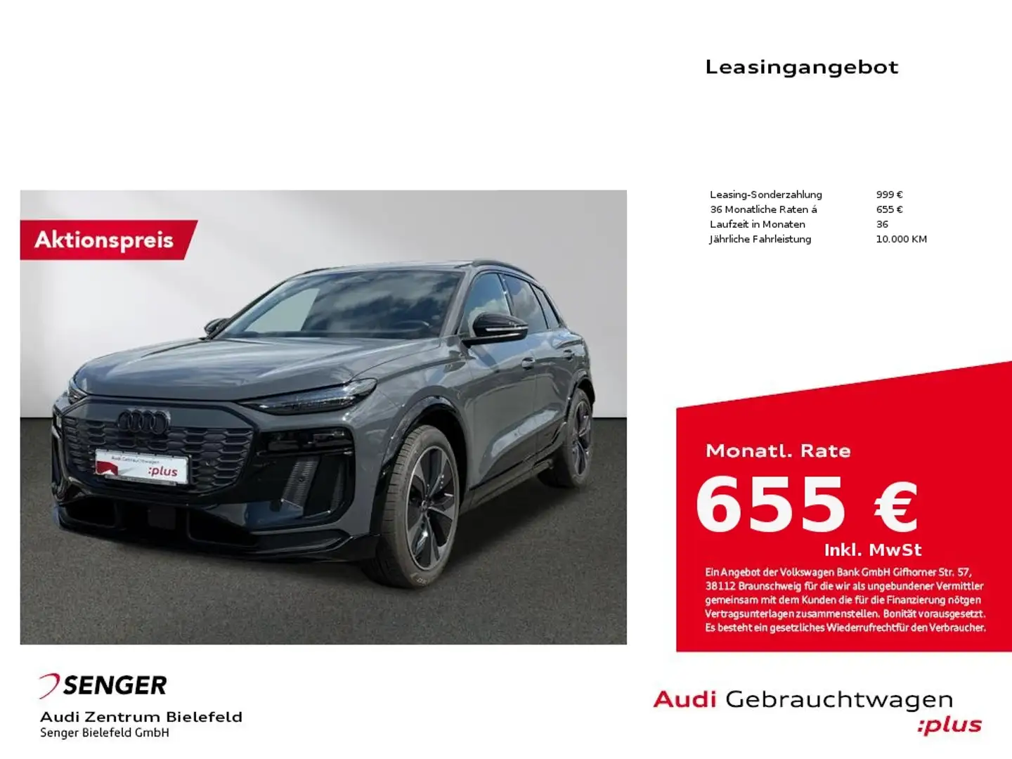 Audi Q6 e-tron e-tron performance Matrix Pano B&O AHK Gris - 1