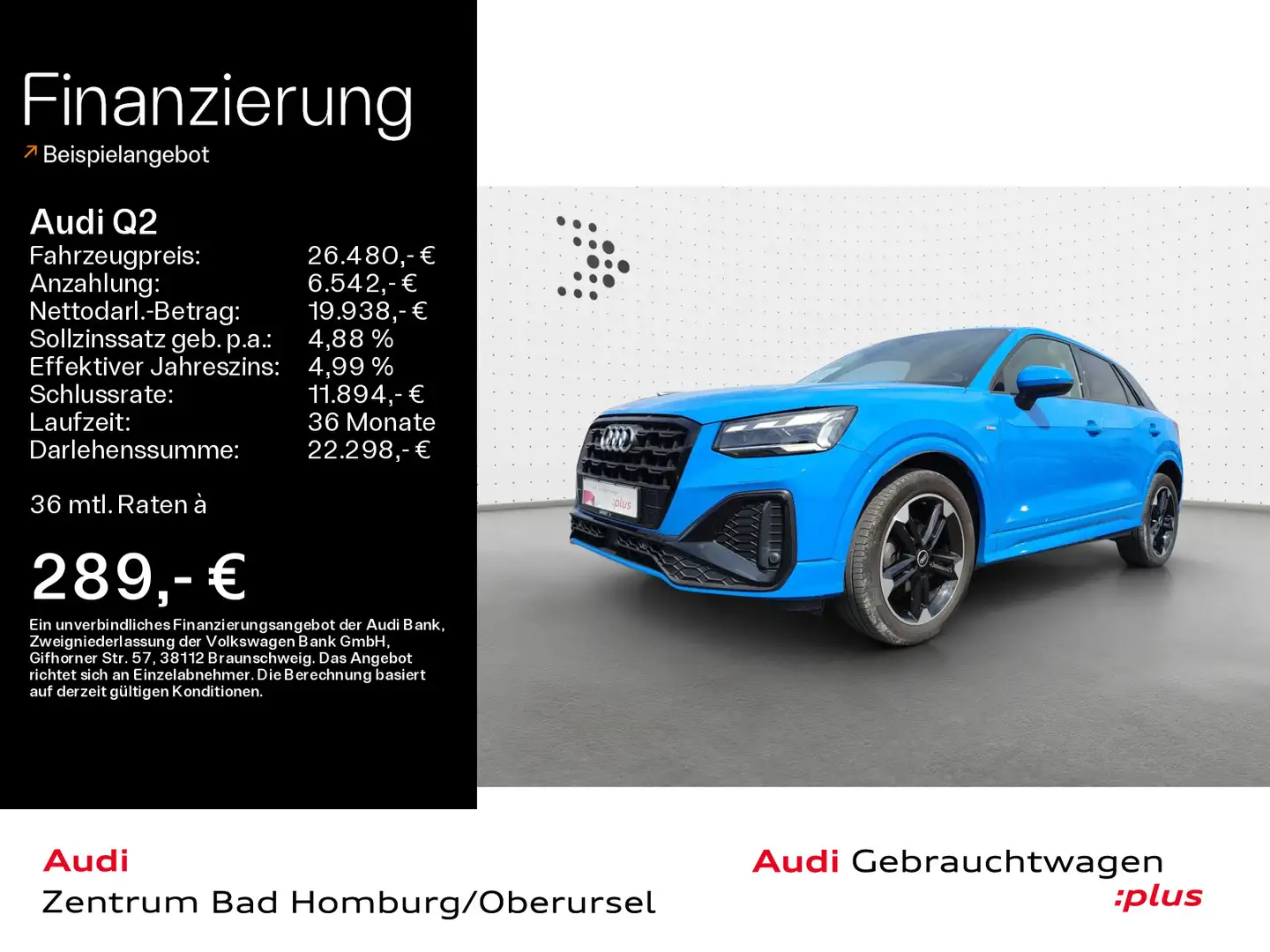Audi Q2 35 TFSI S line*Matrix*Alu*PDC*Audi Connect*Ka Albastru - 1