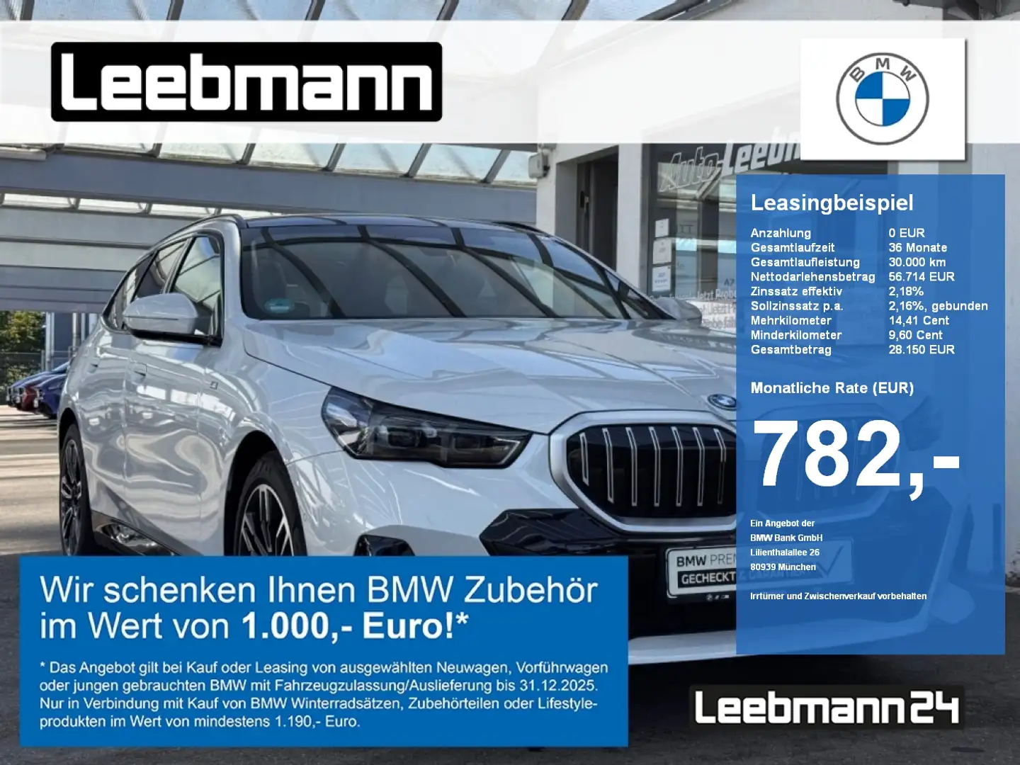 BMW i5 xDrive40 Tour. M-Sport AHK/ACC GARANTIE-01/30 Weiß - 1