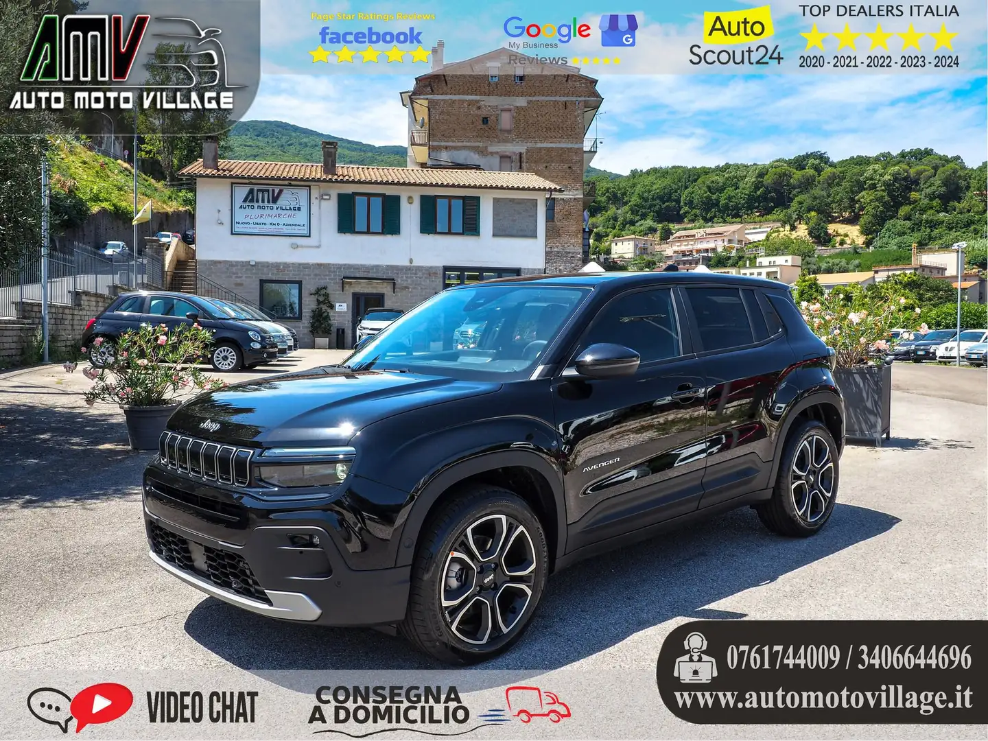 Jeep Avenger 1.2 Turbo MHEV Summit AUTOM. KM0 PREZZO SENZA VIN Negro - 1