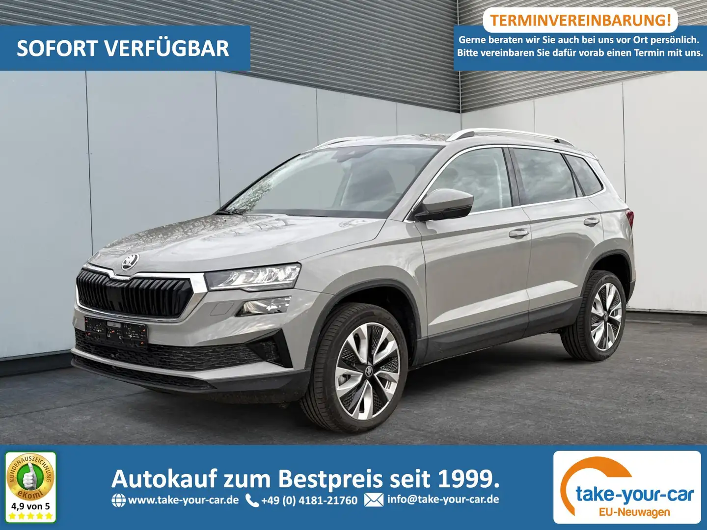 Skoda Karoq Selection AHK+el.HECKKLAPPE+KAMERA+PDC+KESSY+AC... Gri - 1