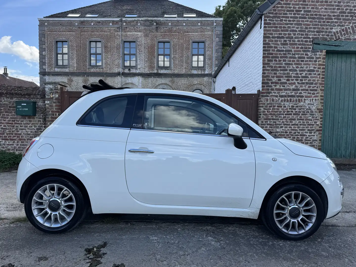 Fiat 500C CABRIO 1.2i Lounge *AIRCO* Blanc - 2