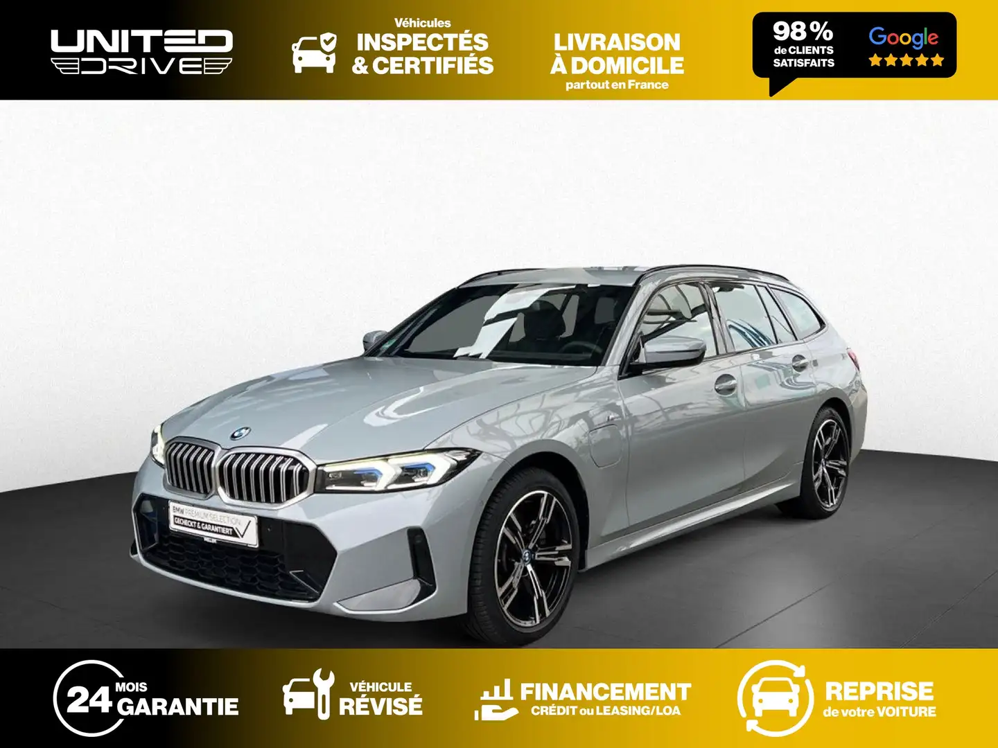 BMW 330 e Touring xDRIVE M SPORT 292CV Gris - 1