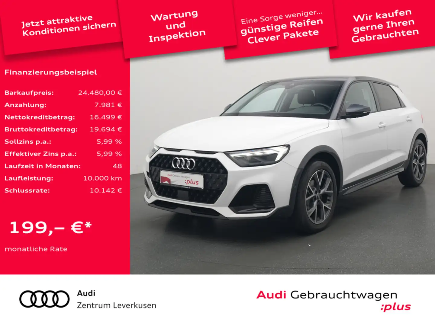 Audi A1 citycarver STRON NAVI VIRT KAM SHZ CARPLAY Weiß - 1