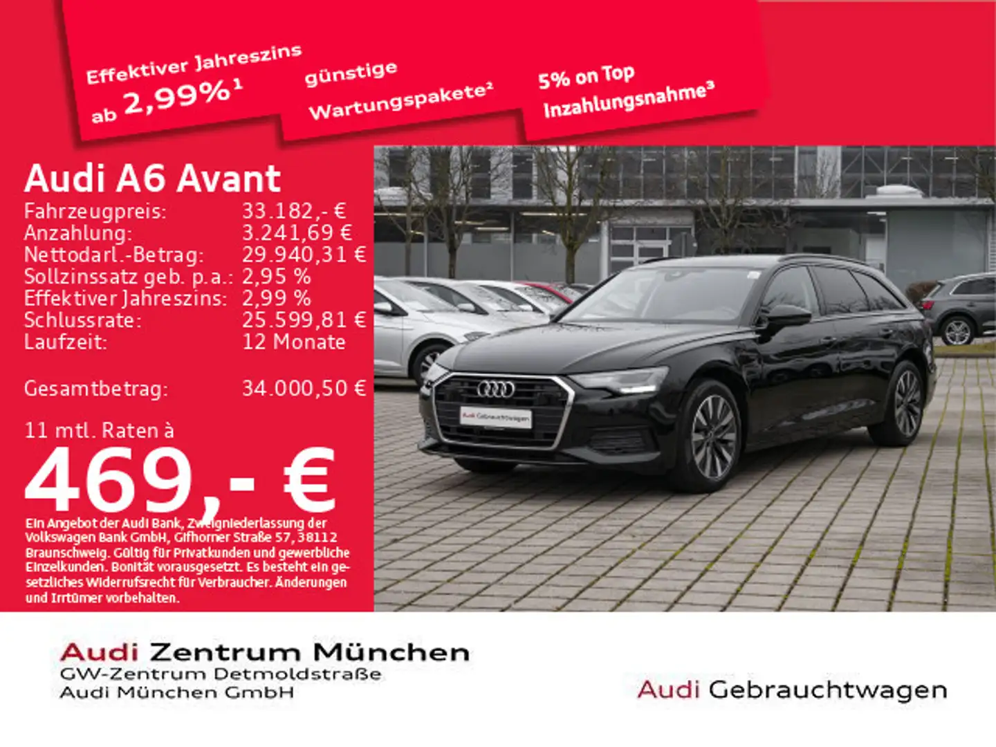 Audi A6 35 TDI S tronic ACC/Navi Schwarz - 1