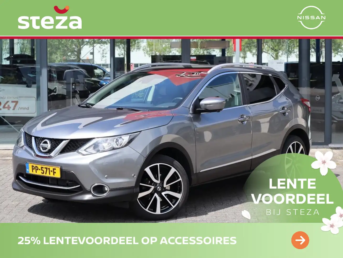 Nissan Qashqai 1.2 Tekna / 1ste eigenaar / dealer onderhouden Grijs - 1