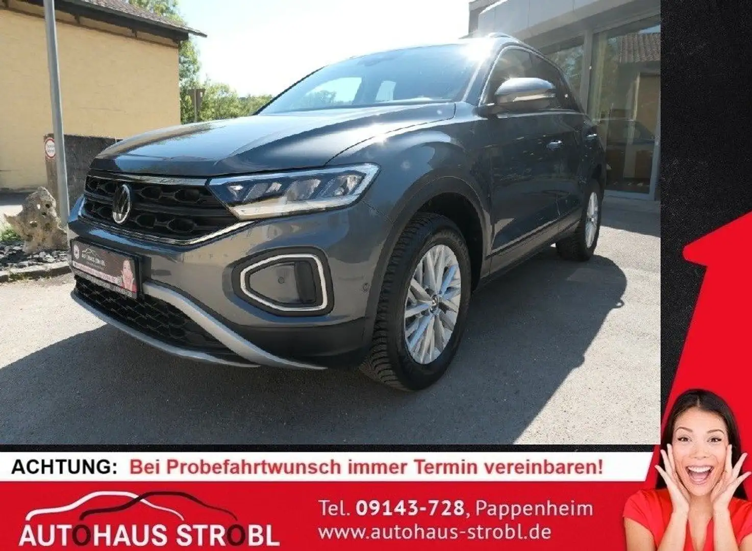 Volkswagen T-Roc Life 1,0 TSI/ LED/Park Assist/virt.Cockpit Grau - 1