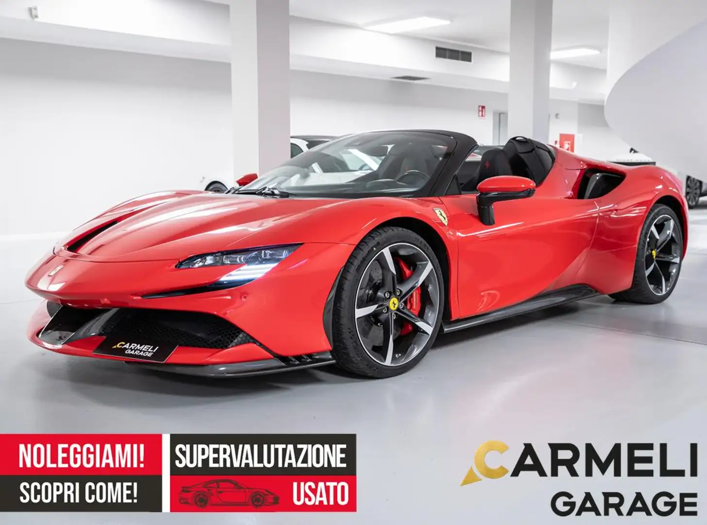 Ferrari SF90 Spider IVA ESPOSTA-CARBONIO-SOLLEVATORE ANTERIORE Rosso - 1