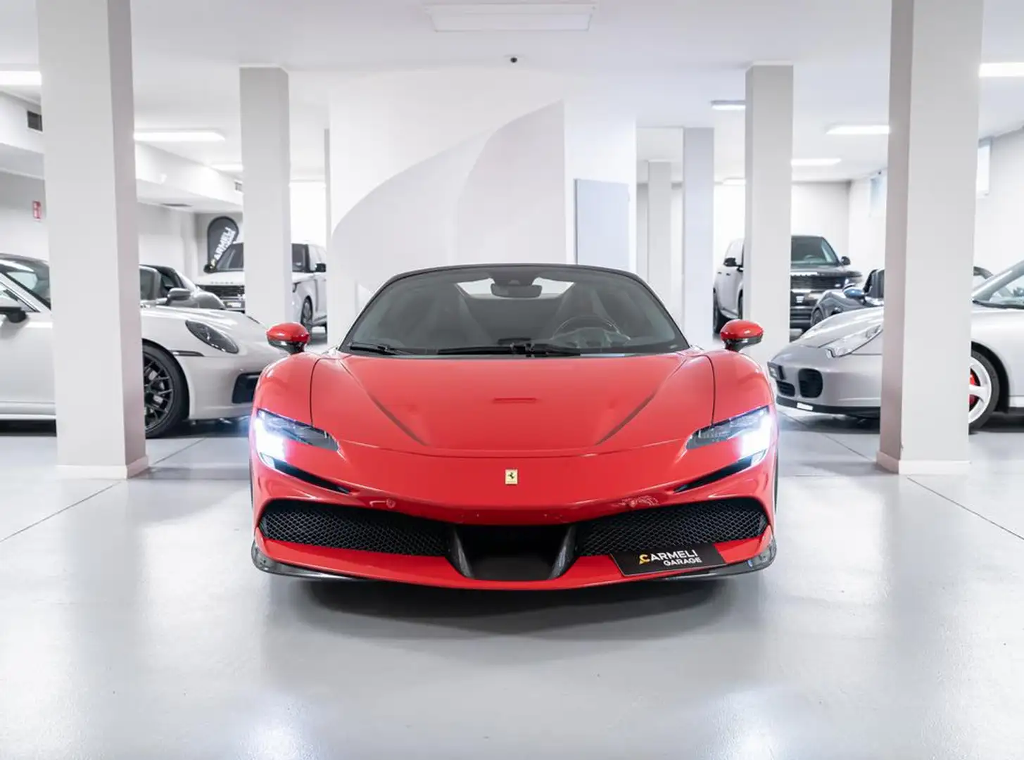 Ferrari SF90 Spider IVA ESPOSTA-CARBONIO-SOLLEVATORE ANTERIORE Rosso - 2