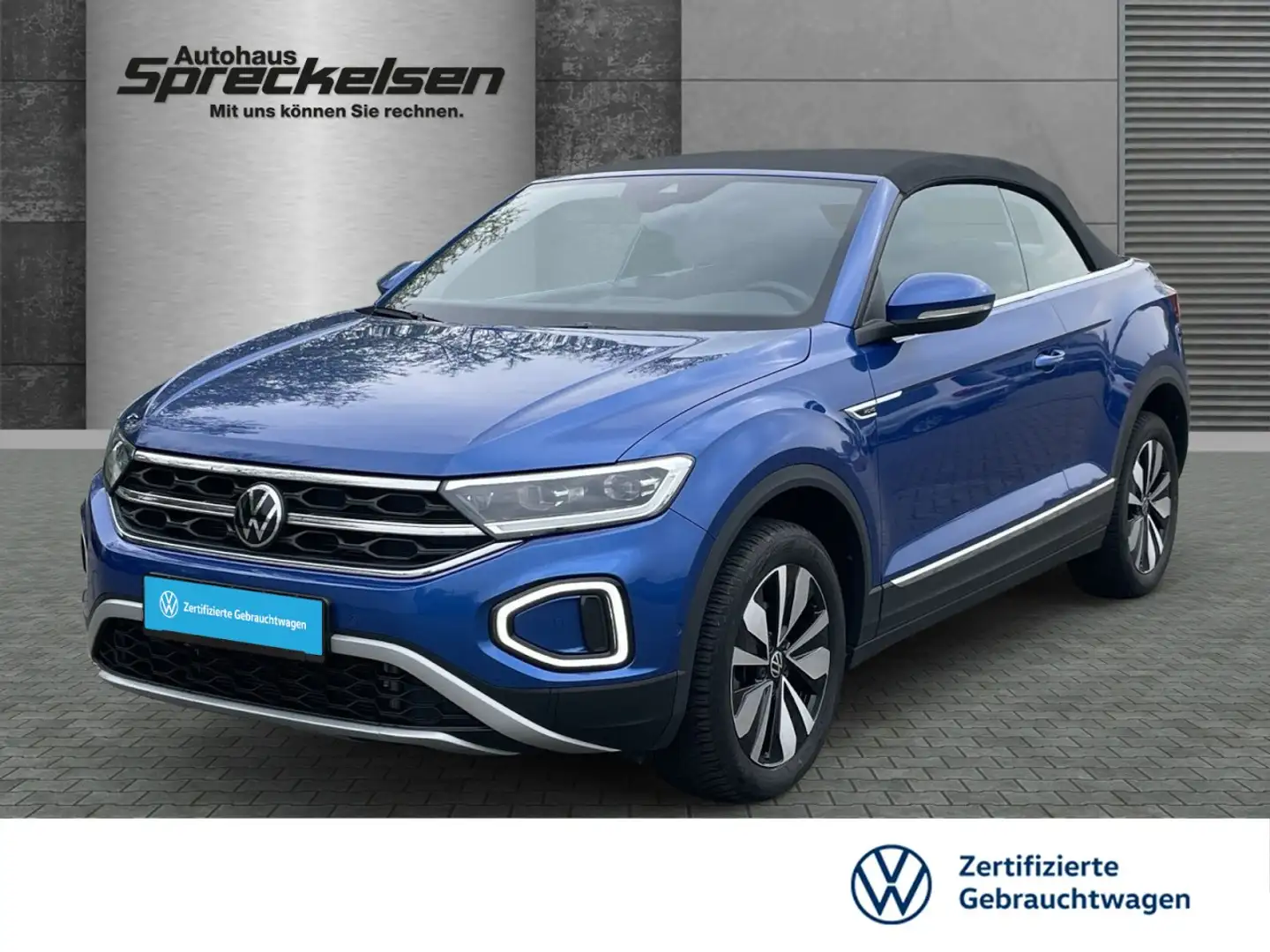Volkswagen T-Roc Cabriolet 1.5 TSI++Aut.++LED++Navi++Rückfahrkamer Blau - 1