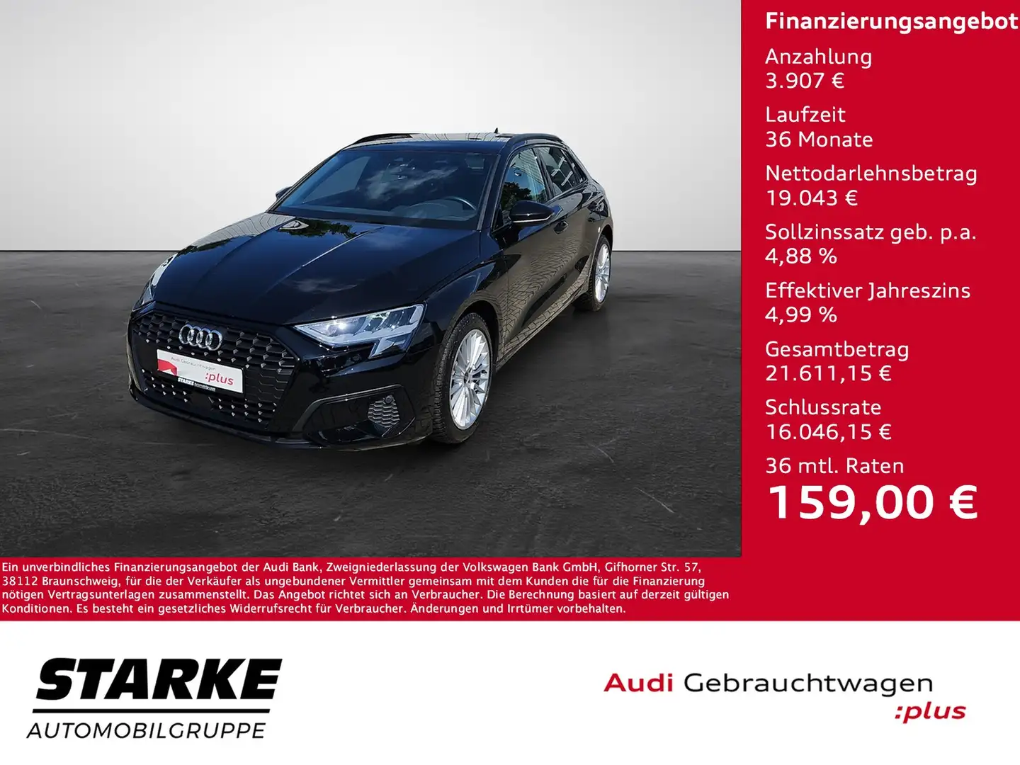 Audi A3 Sportback 30 TFSI advanced NaviPlus SHZ OptikPa... Zwart - 1