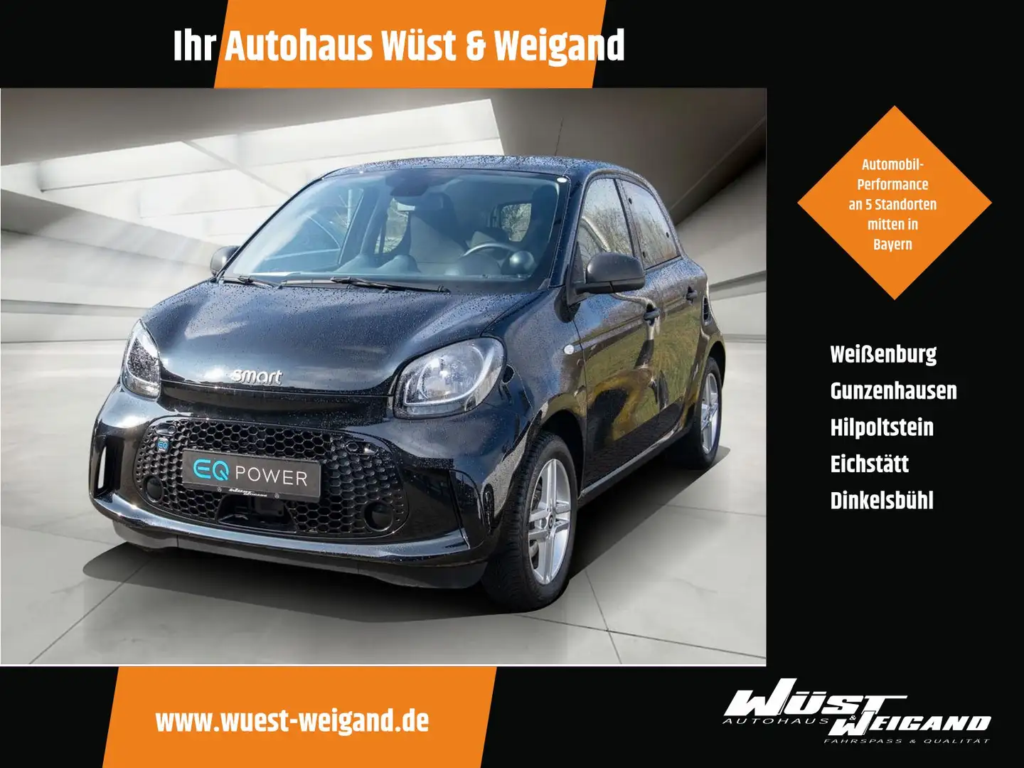 smart forFour EQ forfour Cool&Audio+22KW-Lader+2xKabel+dkl.Gl. Schwarz - 1