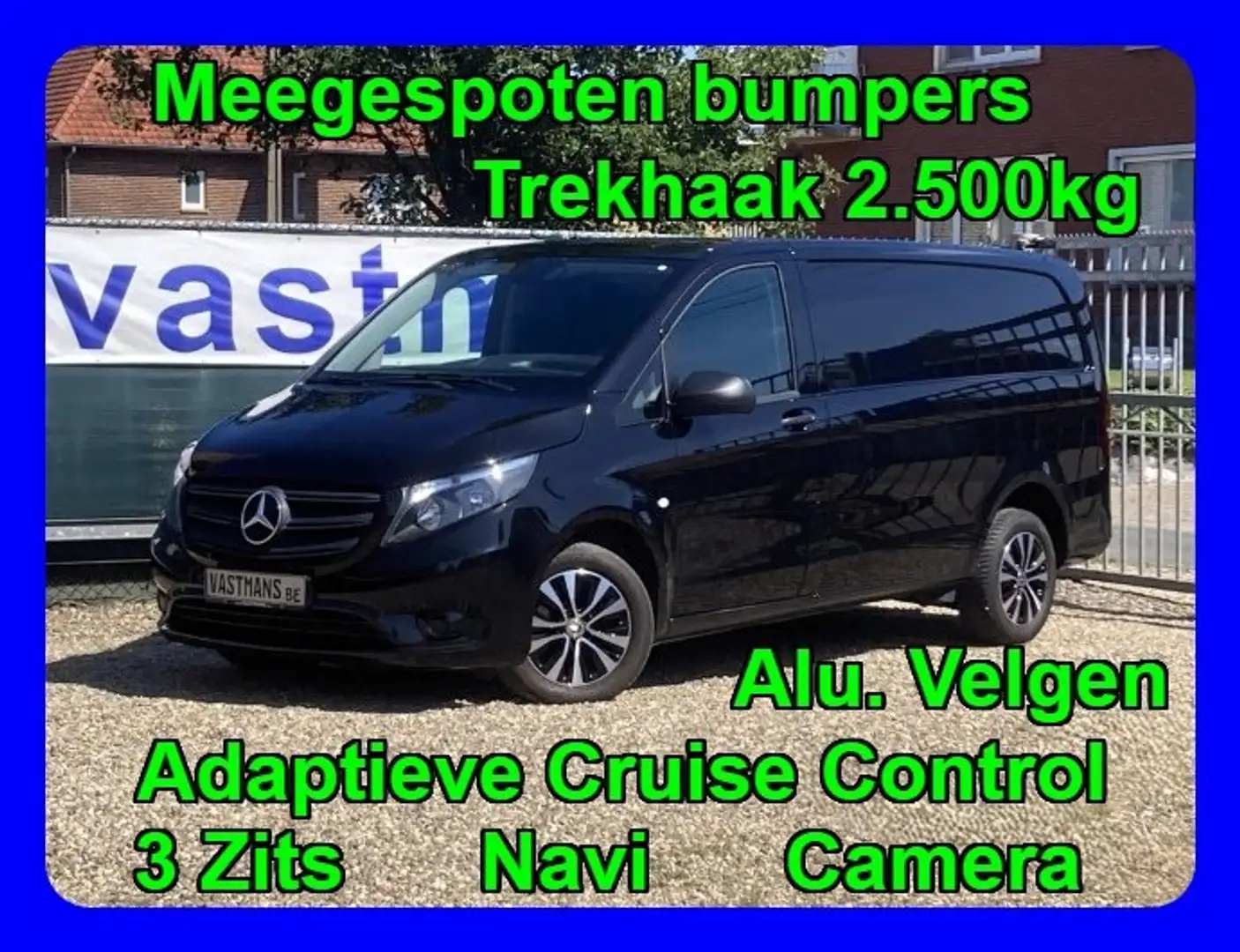 Mercedes-Benz Vito 114 28500€+ BTW / 9G-Tronic / Trekhaak 2500kg / Zwart - 1