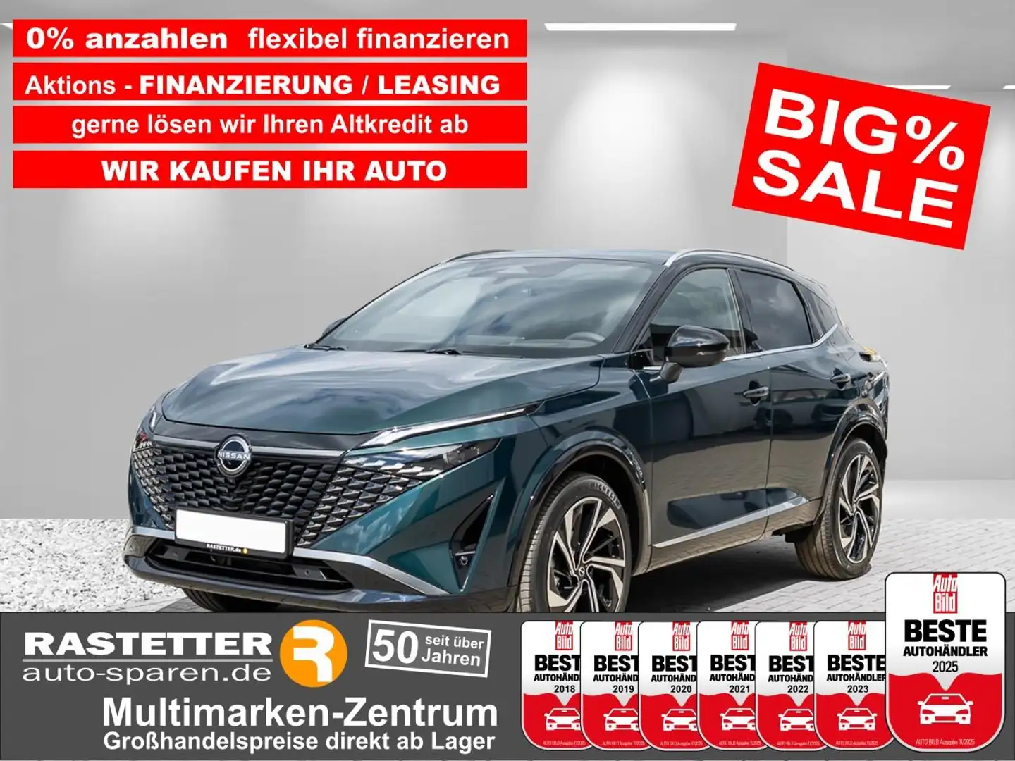 Nissan Qashqai tekna Plus facelift+Zweifarb+Leder+Pano+20Z+ProPIL Vert - 1