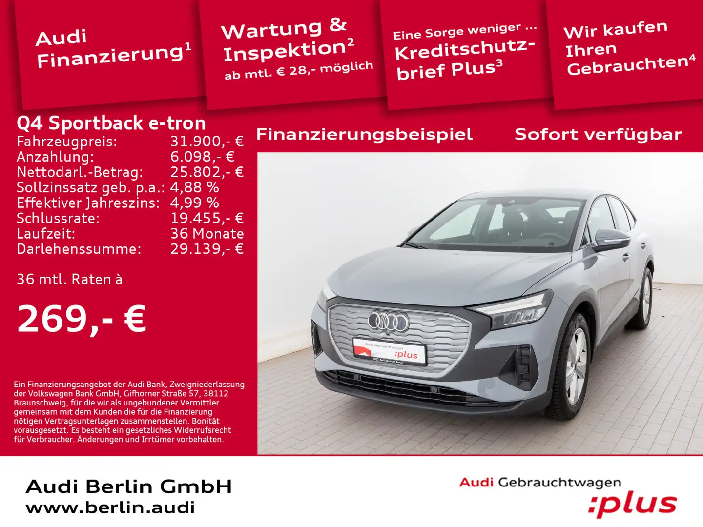 Audi Q4 e-tron 35 HUD SONOS NAVI LED PDC Grau - 1