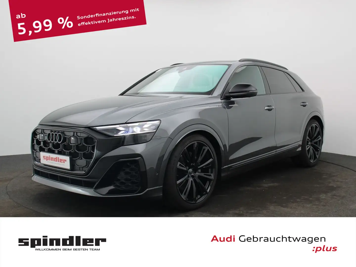 Audi Q8 S-Line 55 TFSI quattro S-tronic / Pano, 360°K Gris - 1