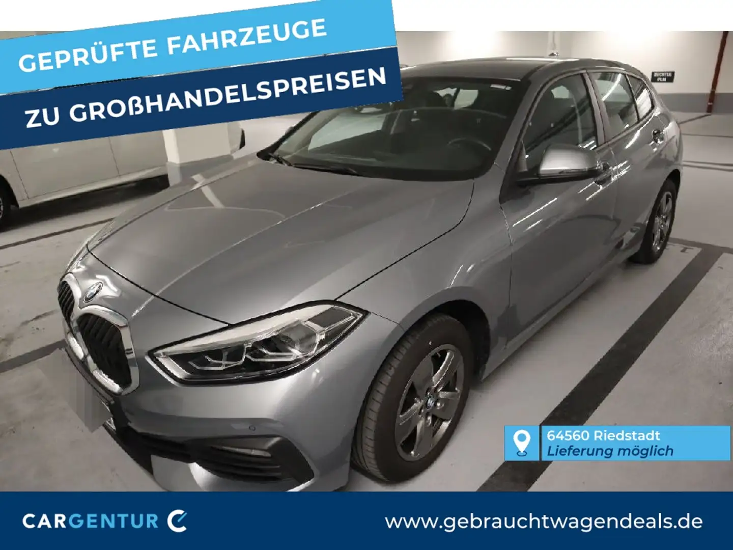 BMW 118 i Advantage LED Lane AUT PDC SHZ Grau - 1