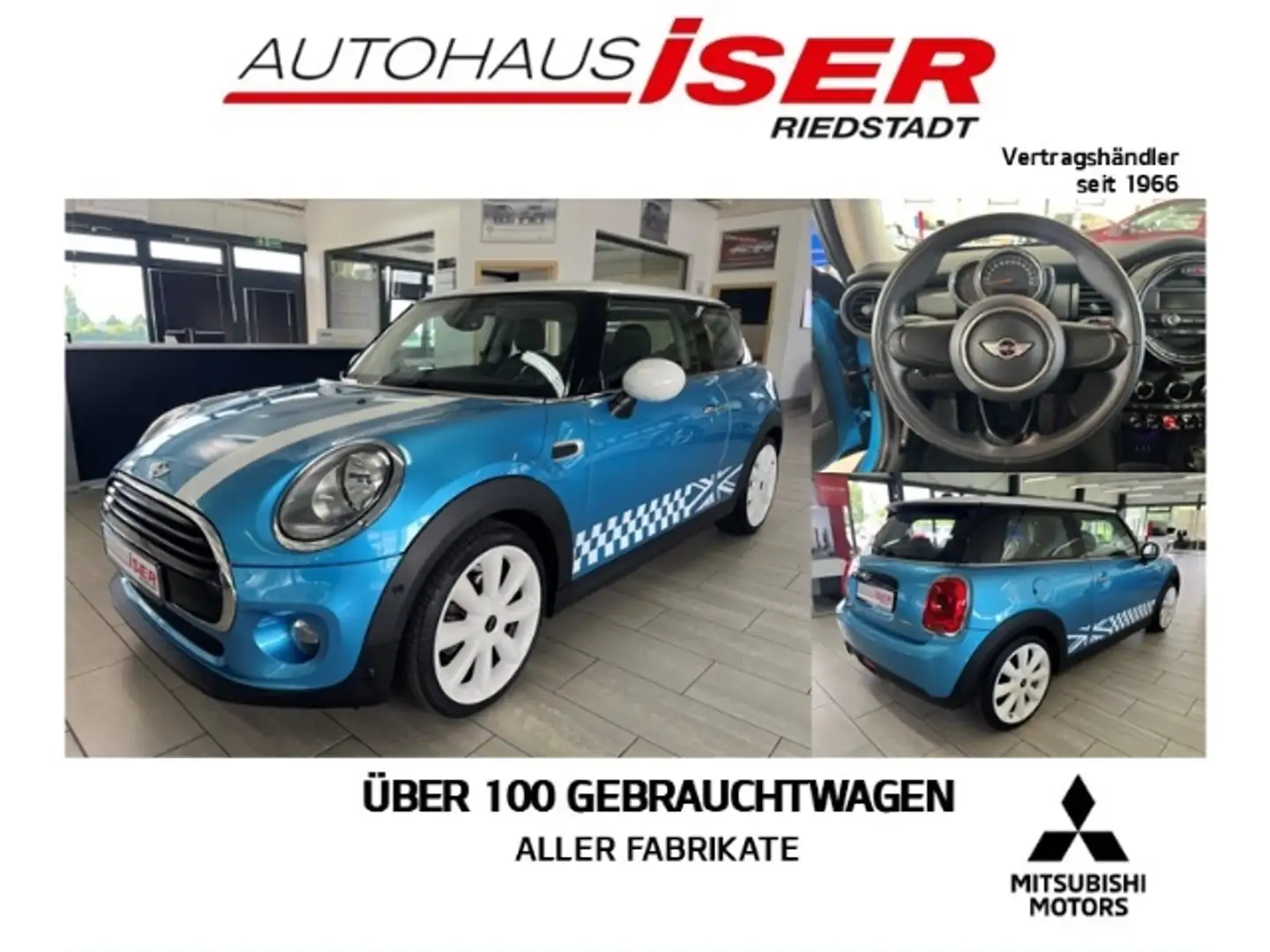 MINI Cooper MINI 1.5 PDCv+h Klimaautom BT Ambientebeleuchtung Bleu - 1