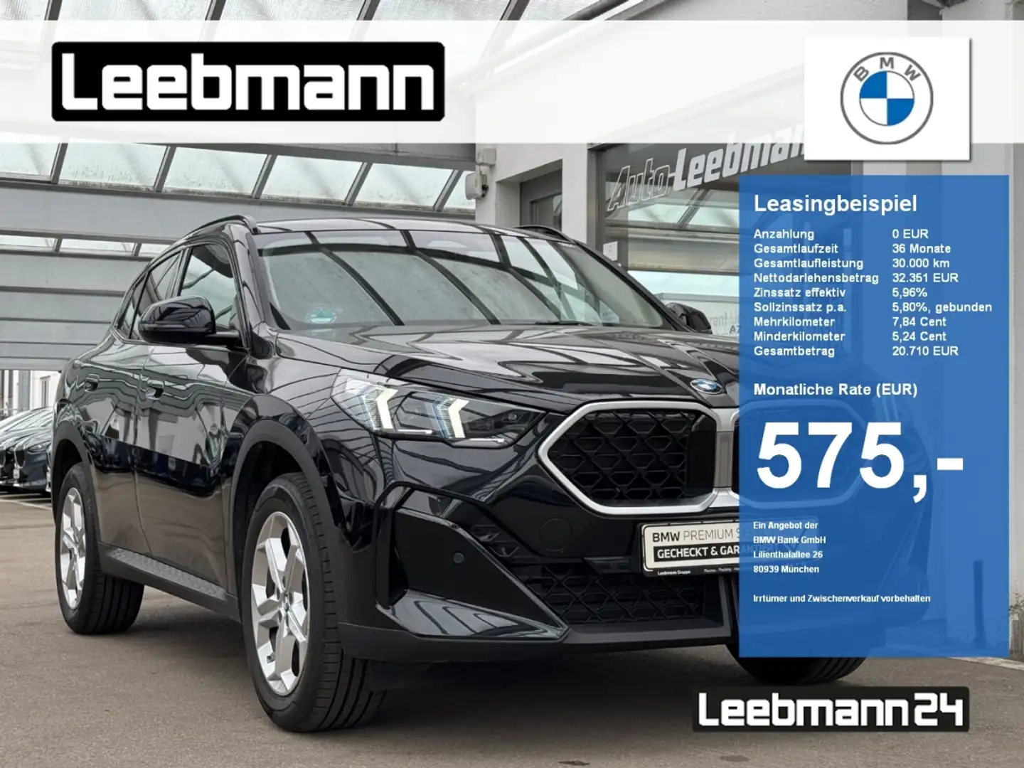 BMW X2 sDrive18d AHK/Premium GARANTIE bis 05/2029 Negro - 1