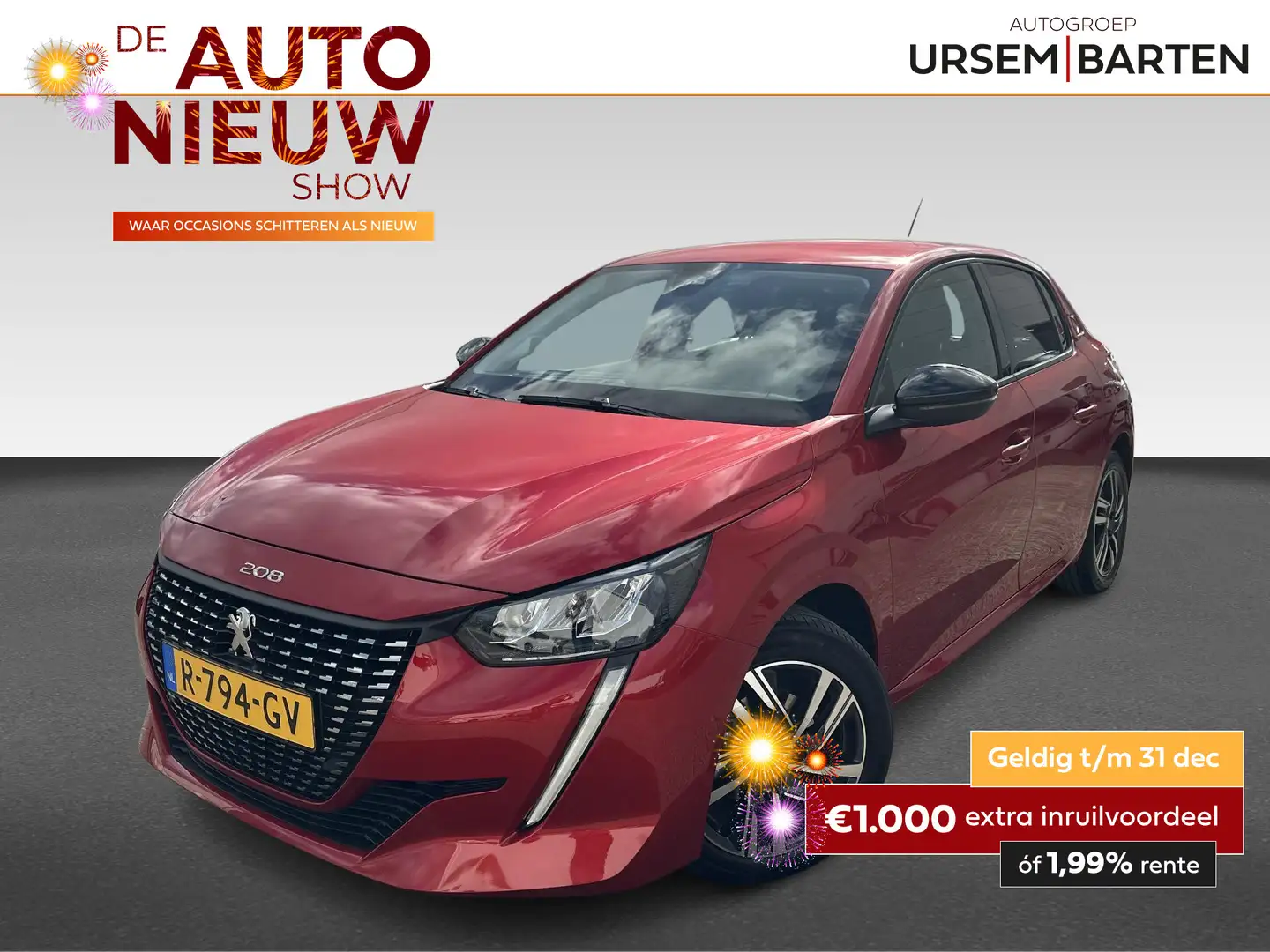 Peugeot 208 1.2 PureTech Allure Incl. Bluetooth | Navigatie | Rosso - 1