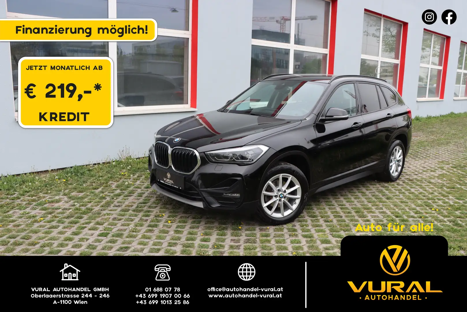 BMW X1 SDRIVE16D A ADVANTAGE Schwarz - 1