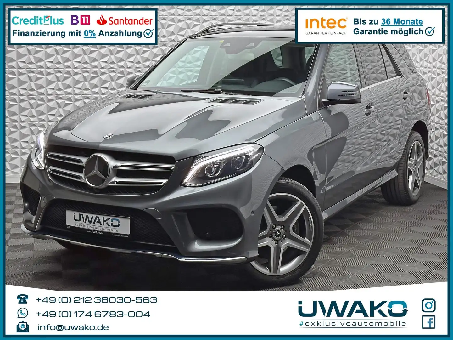 Mercedes-Benz GLE 350 d 4MATIC/DISTRO/PANORAMA/AHK/360°/ILS/DAB Gris - 1