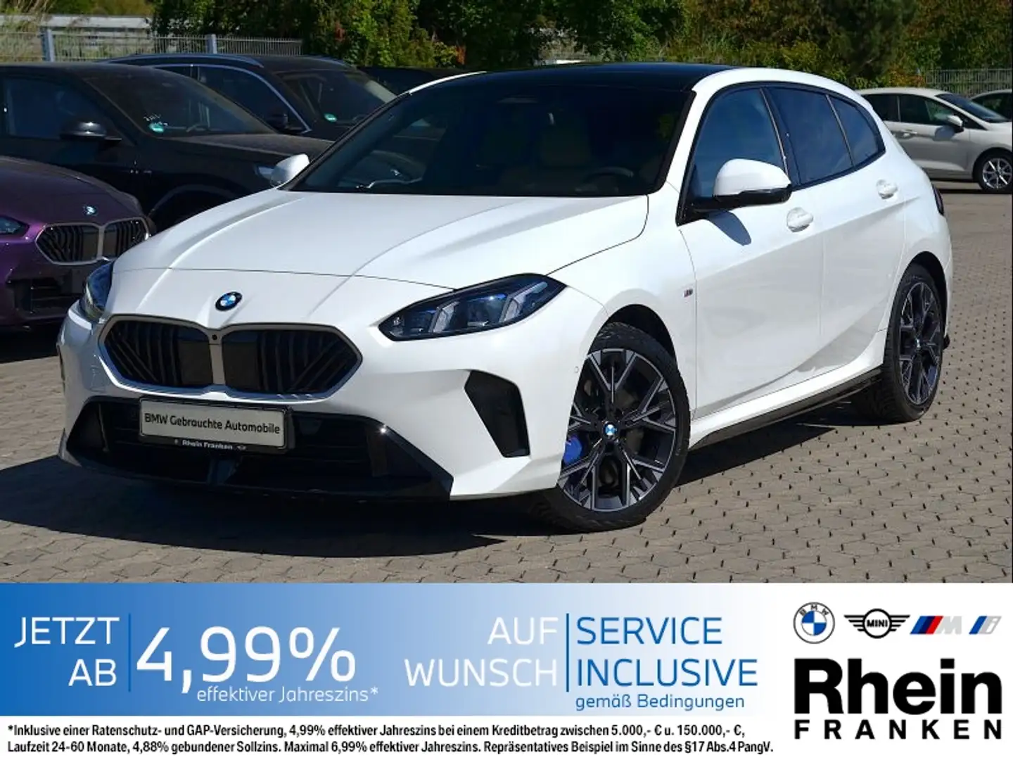 BMW 120 i M Sport LiveCptProf.Ad.LED.360°.Head-Up Blanc - 1