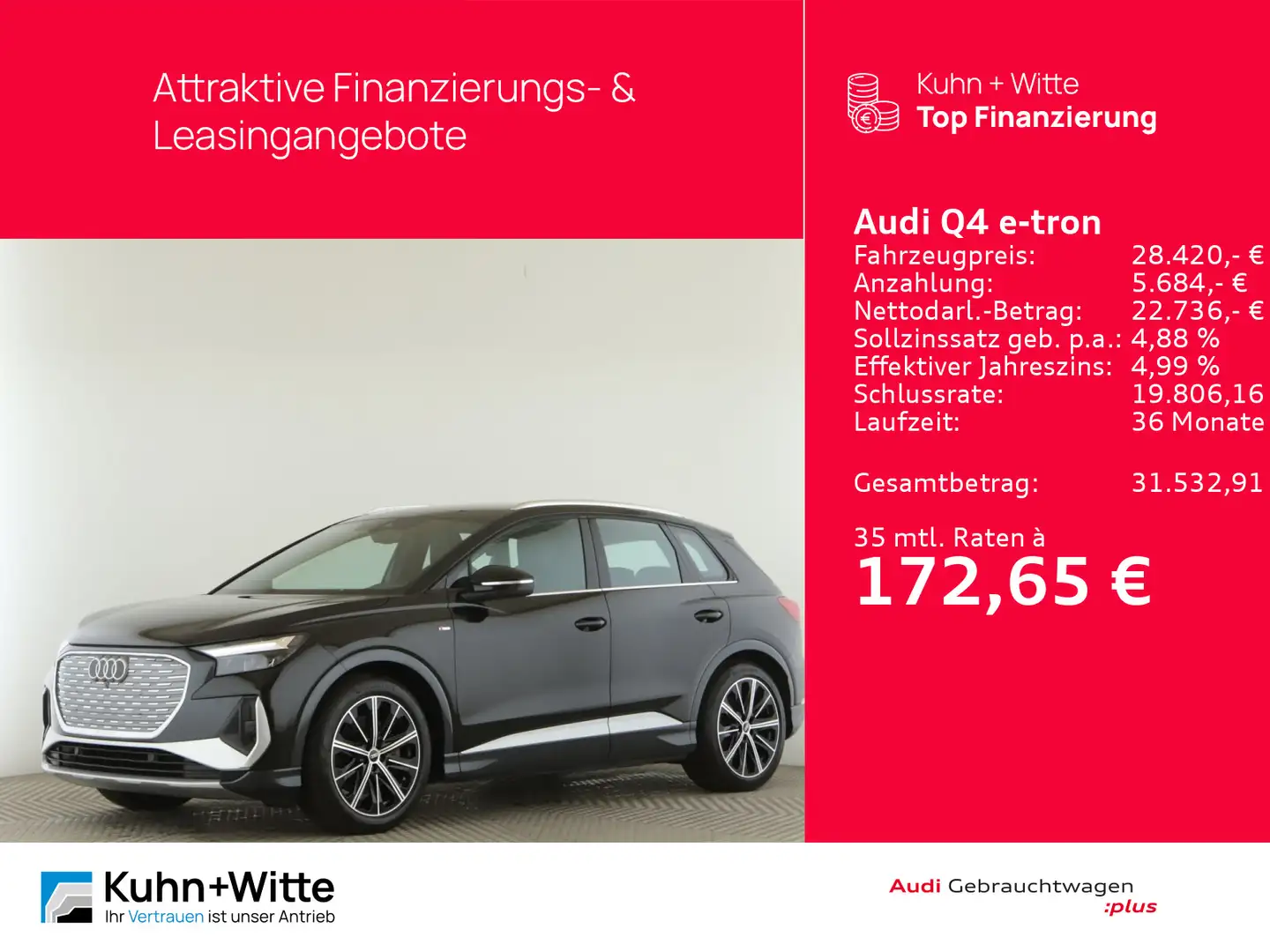 Audi Q4 e-tron 40 S-Line *LED*PDC*SHZ*MMI-Plus* Schwarz - 1