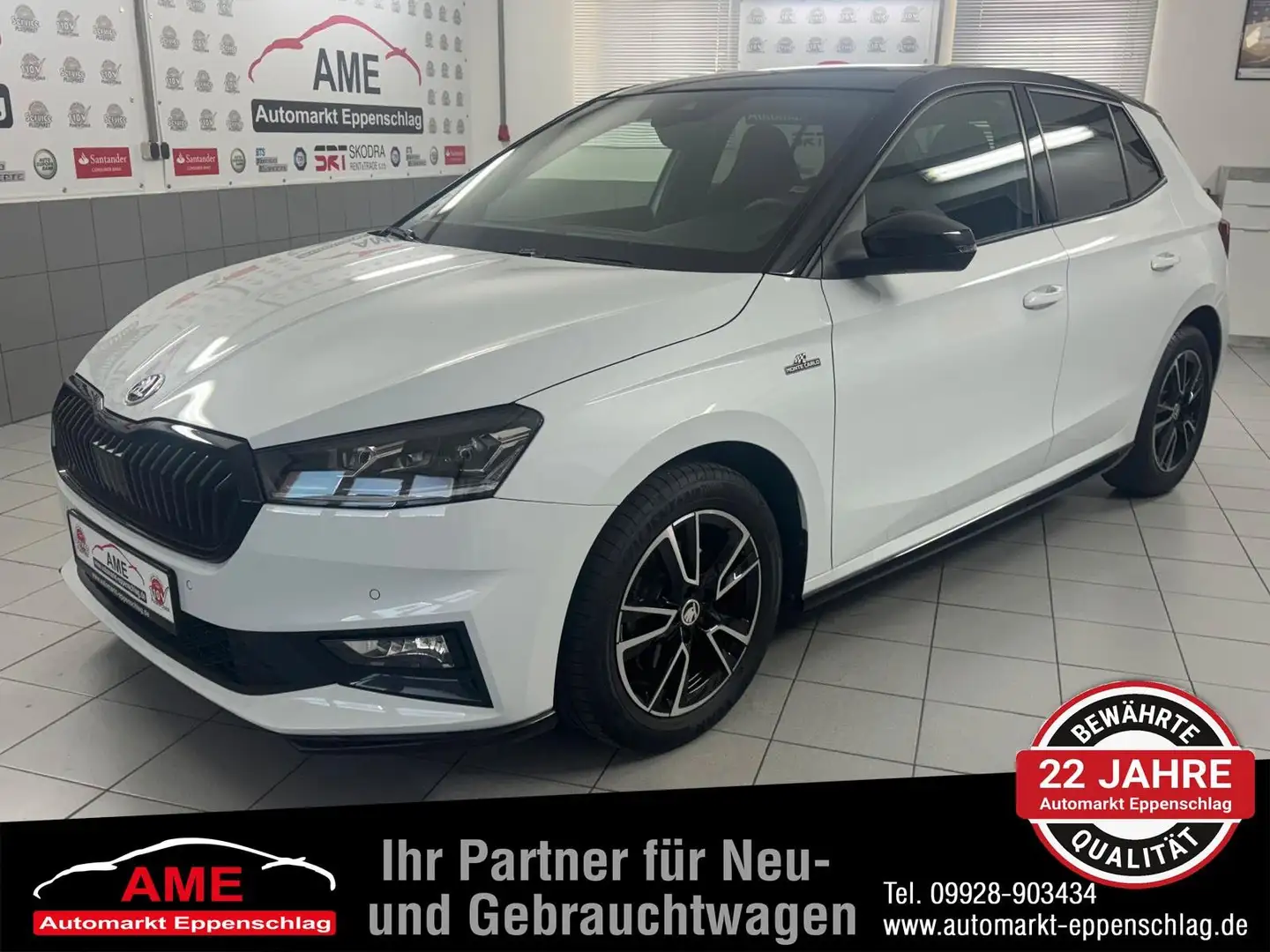 Skoda Fabia Monte Carlo 1.0 TSI Panorama|VirtCock|DAB* Weiß - 1