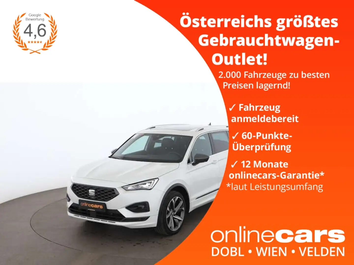 SEAT Tarraco 2.0 TDI FR LED 7-SITZER SKY AHK 360-CAM Bílá - 1