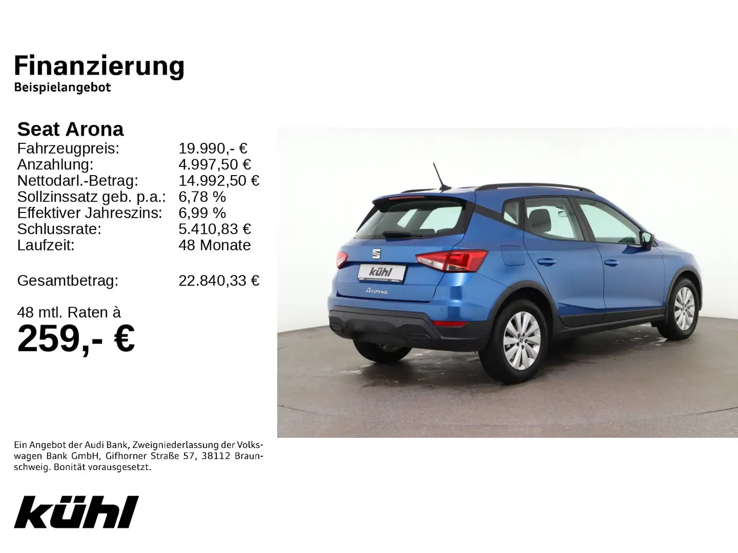SEAT Arona 1.0 TSI DSG Style LED Kamera App Blau - 2